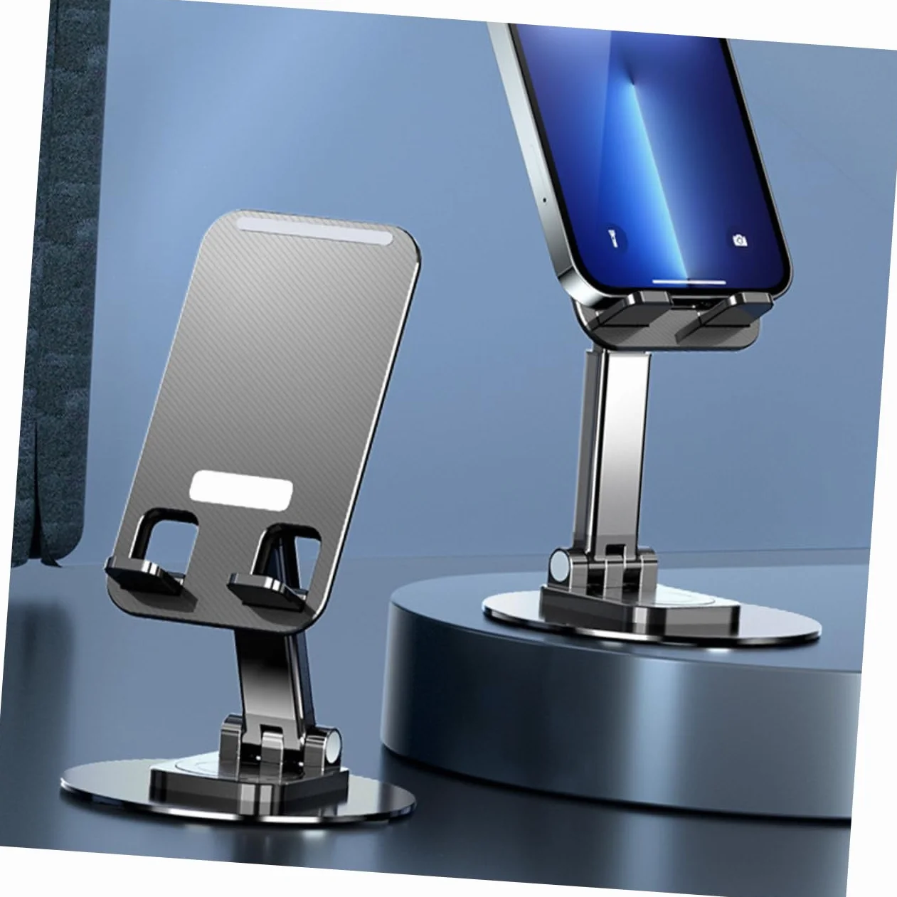 Stojak Telefon z Obrotowym Uchwytem Aluminiowy Stelaż Do Tabletów i Smartfonów Idealny Do Nagrywania Żywo z Funkcją Regulacji Kąta