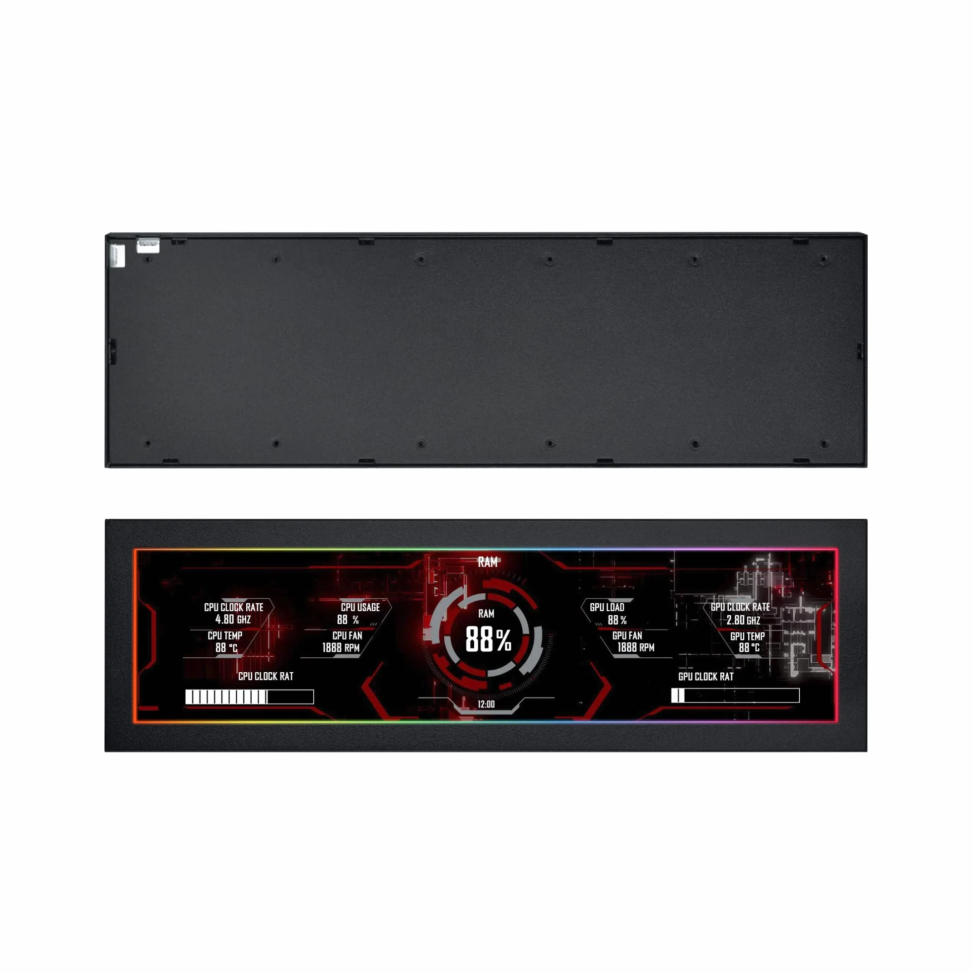 Lian Li Uniwersalny wyświetlacz 22.4 cm do czarnych obudów USB ARGB IPS LCD 1920x480
