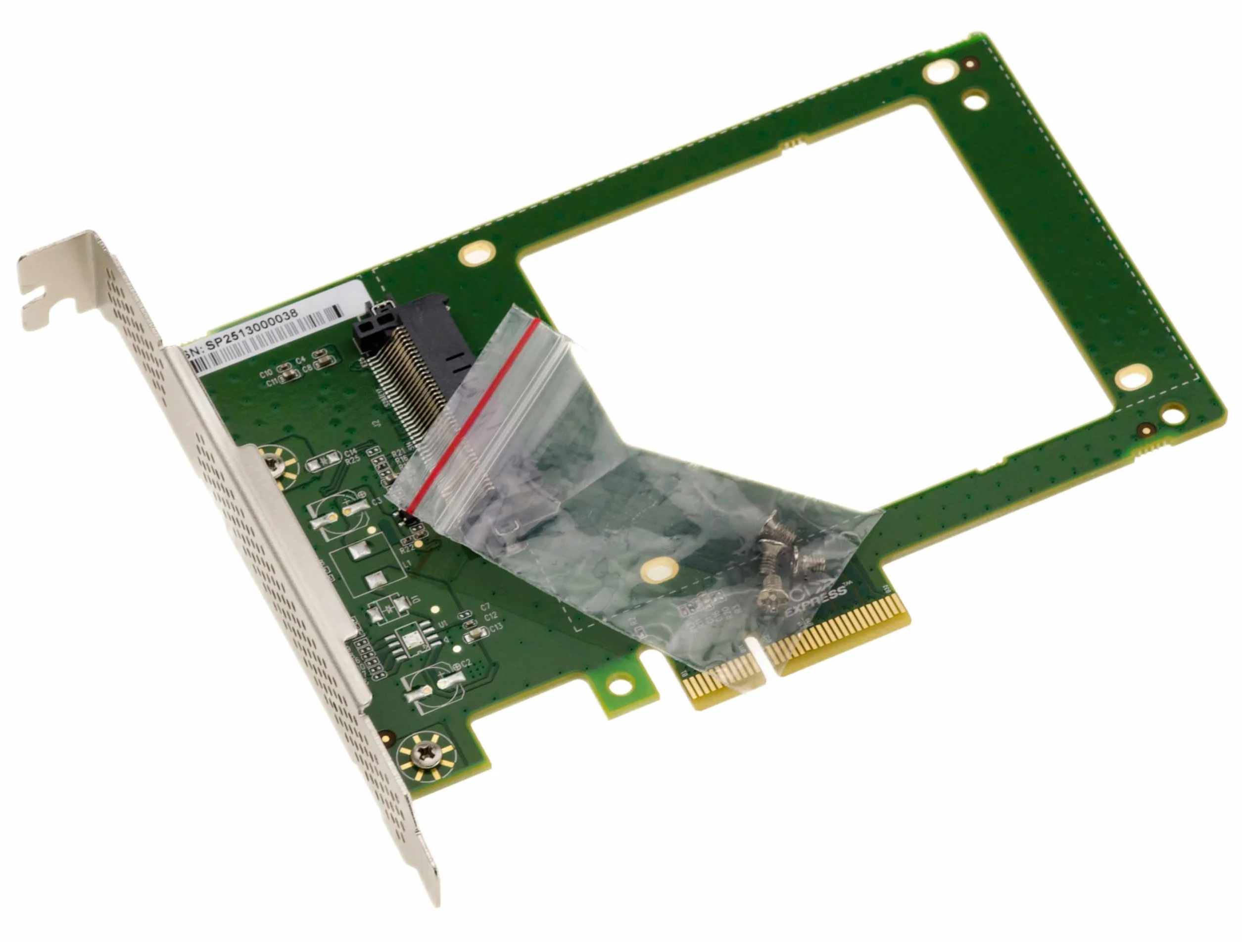 KALEA-INFORMATIQUE Karta kontrolera PCIe x4 Gen 4.0 dla dysków SSD NVMe U3 SFF-8639