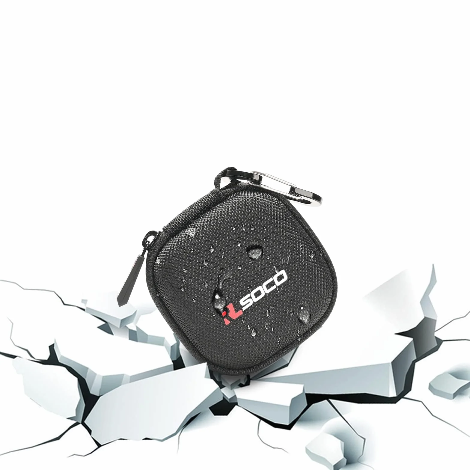 RLSOCO Etui do SHOKZ NOWE OpenFit 2+/2/OpenFit Air Słuchawki Otwarte | ochronna osłona zderzaka z karabińczykiem,Wodoodporny, Odporny na wstrząsy, Pyłoszczelny(Tylko Etui) - czarny