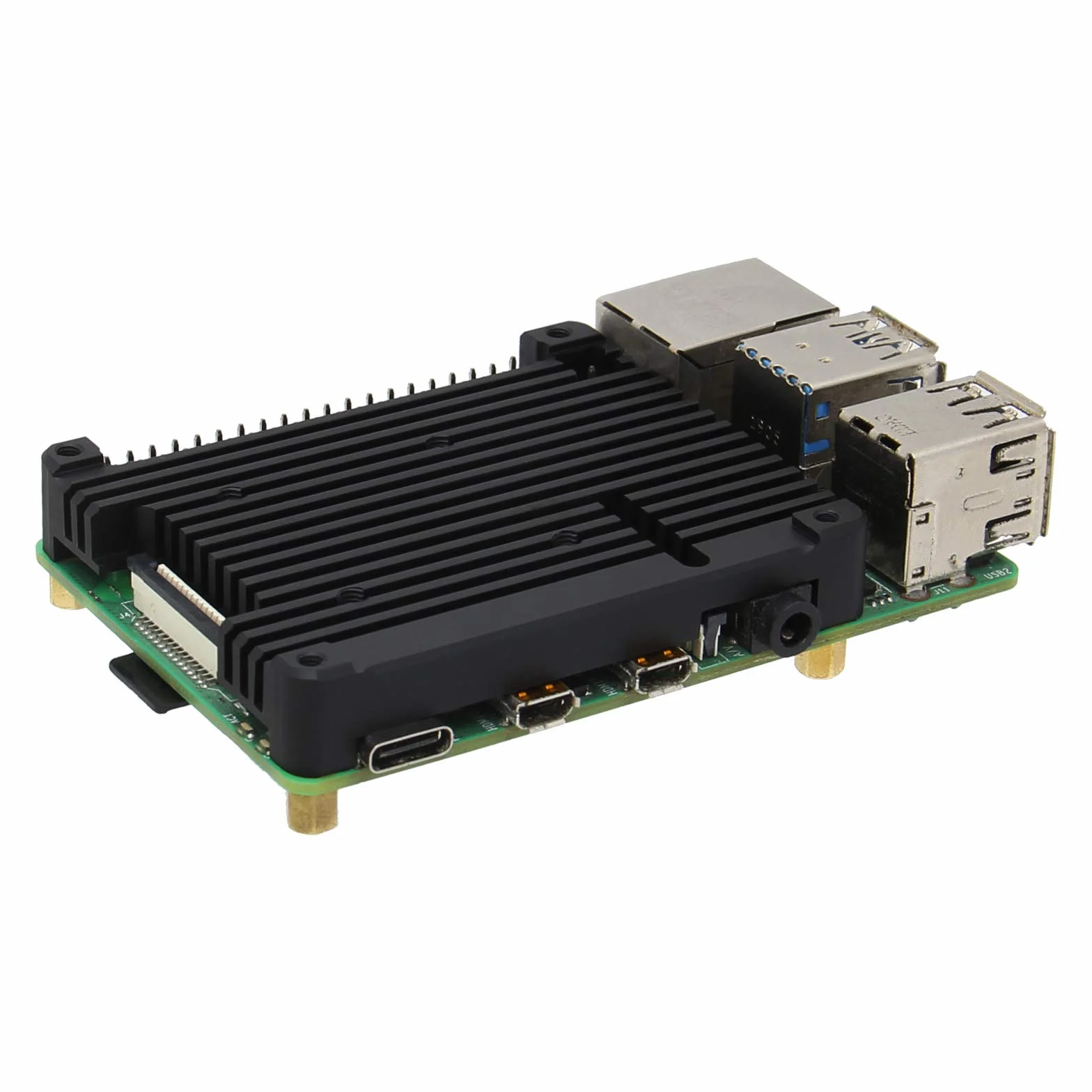 Geekworm Raspberry Pi 4 Radiator, aluminiowe chłodzenie pasywne do Pi 4 Model B, kompatybilny 1/2/4/8 GB P165-B