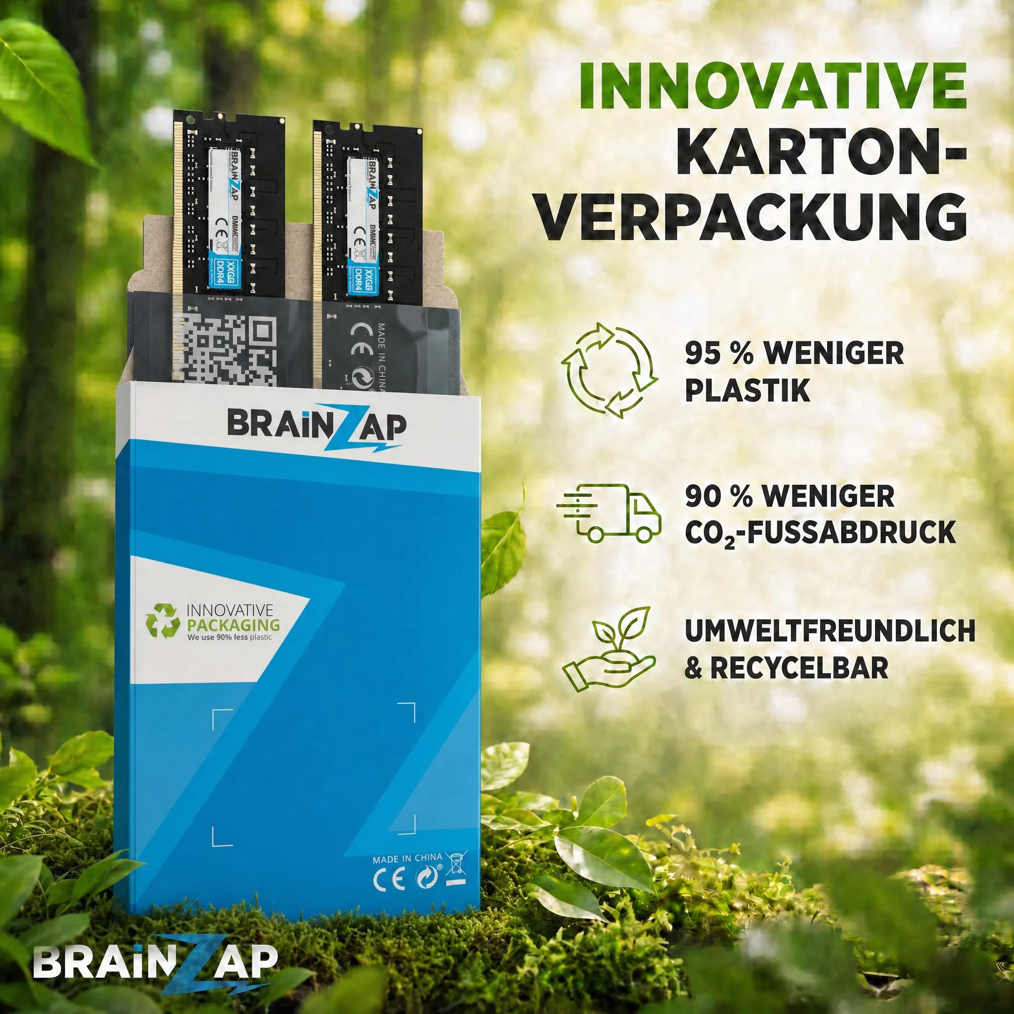 BRAINZAP 16 GB (2X 8 GB) DDR4 RAM DIMM PC4-2133P-UC0-10 1Rx8 2133 MHz 1.2V CL15 komputer stacjonarny pamięć bez buforowania ECC