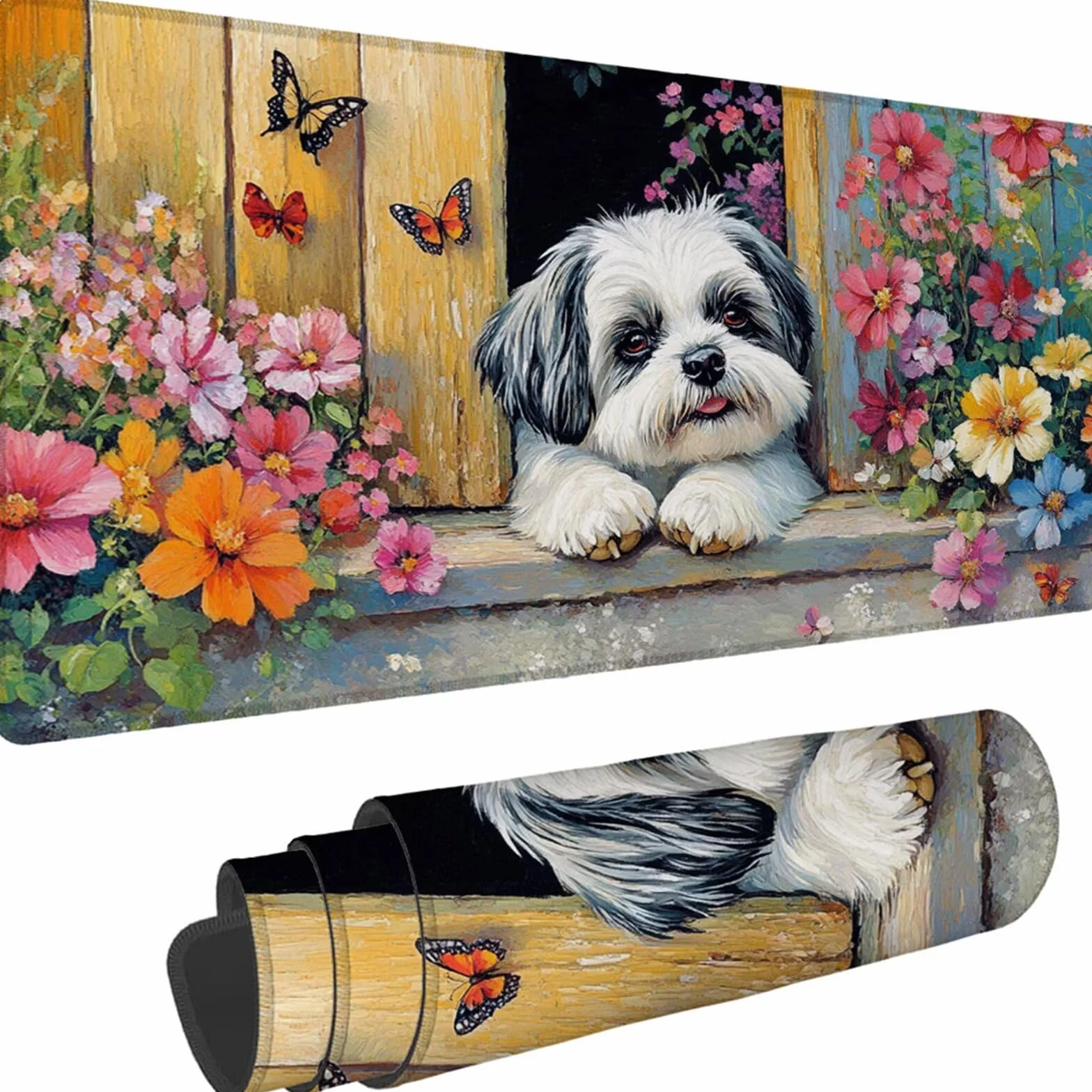 Gamingowa podkładka pod mysz 1200 x 600 x 3 mm, XXL, wodoszczelna, odporna na ścieranie, ze zszytymi krawędziami, podkładka na biurko, poprawia prędkość i precyzję, do komputera, laptopa, komputera