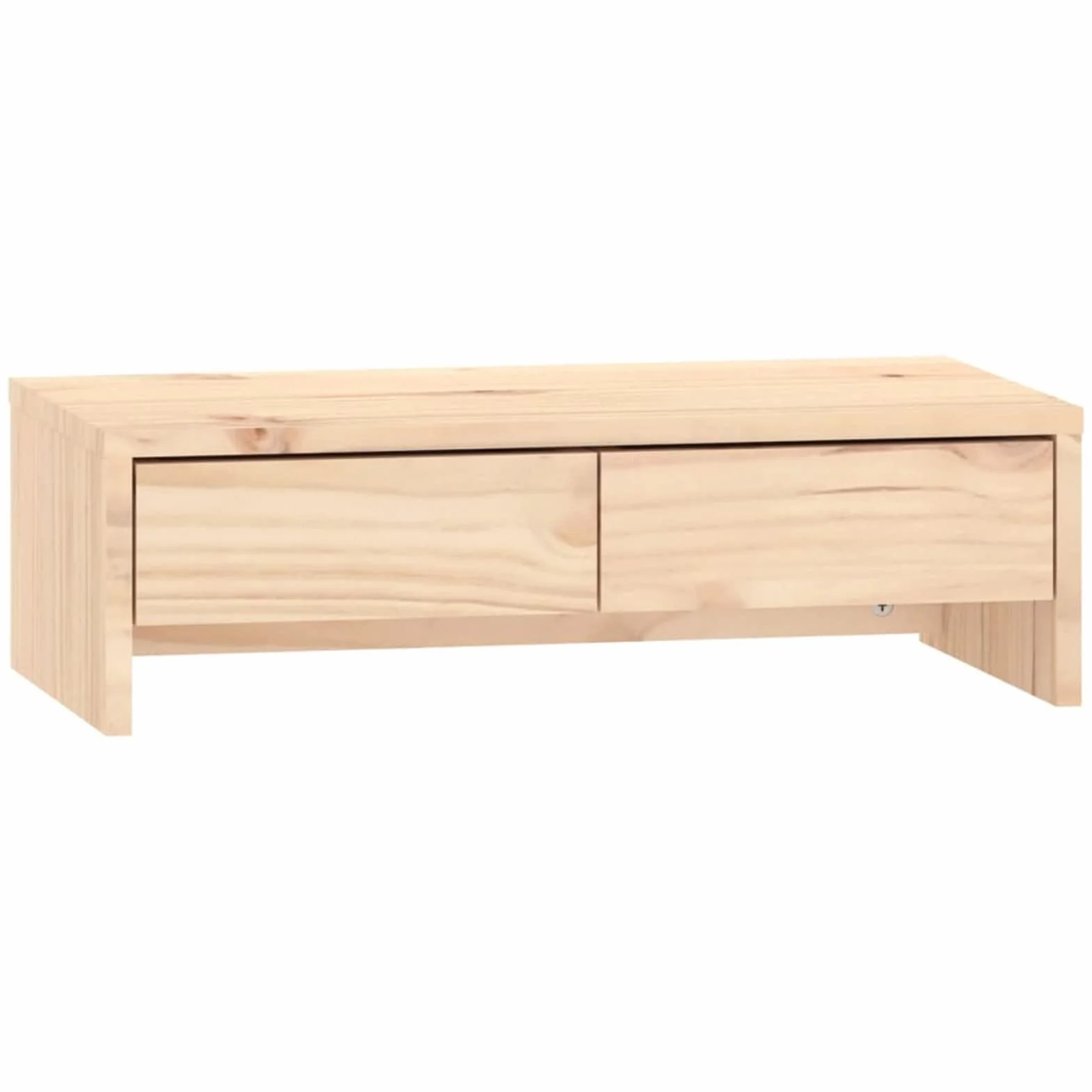 ShGaxin Stojak na monitor, stojak na ekran komputera, stojak na monitor biurko, akcesoria biurowe, podstawa monitora, akcesoria biurkowe, lite drewno sosnowe 50 x 27 x 15 cm