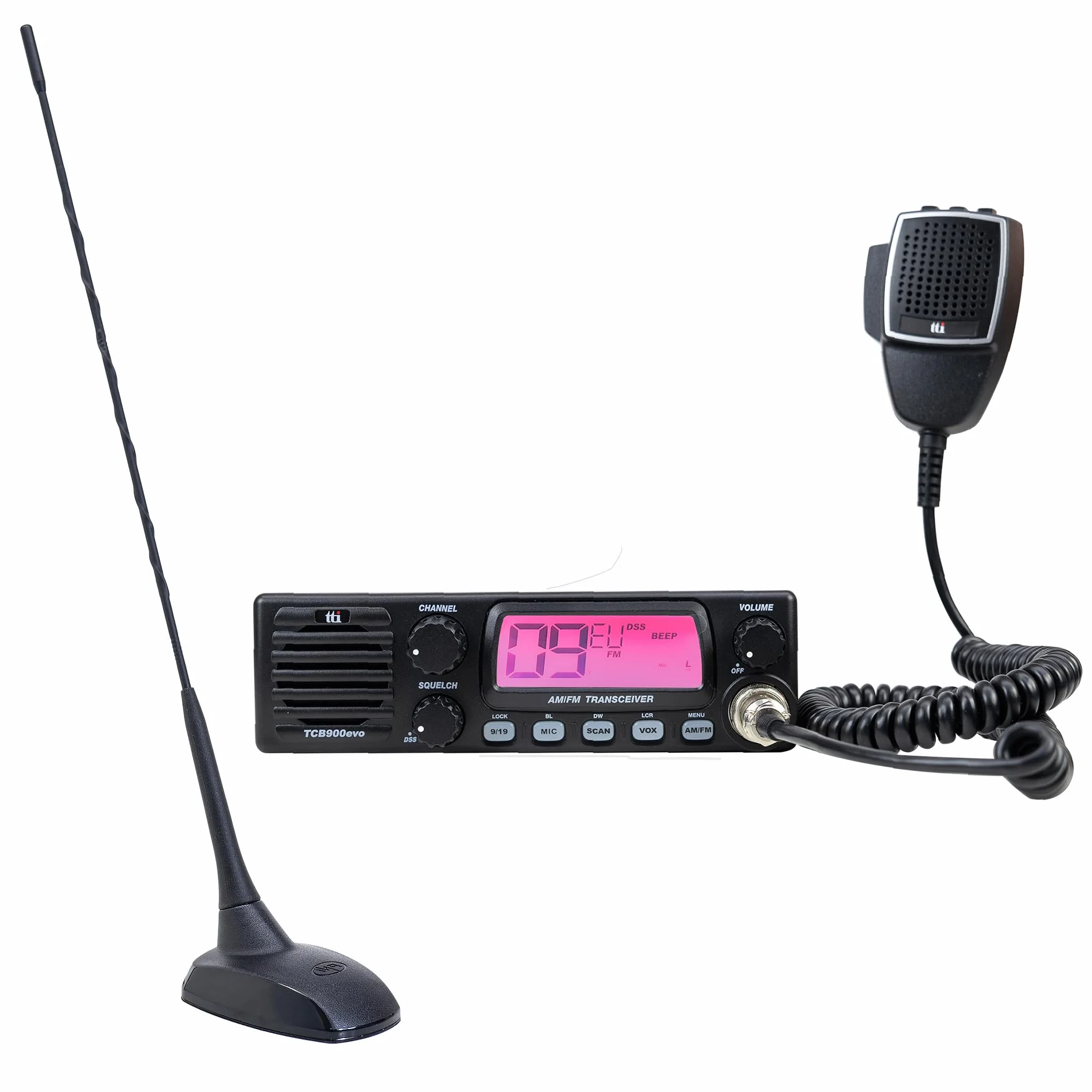 CB TTi TCB-900 EVO zestaw stacji radiowych + antena PNI Extra 48 CB z magnesem