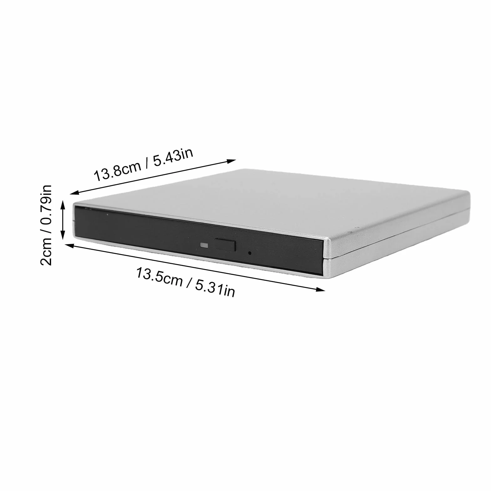 Fockety Zewnętrzny Napęd CD DVD 4K USB do Laptopa Stacjonarnego (BLACK) | Ultra Cienki, Plug & Play, Przenośny Odtwarzacz DVD CD ROM +/RW Odtwarzacz Dysków Optycznych Nagrywarka Czytnik Writer