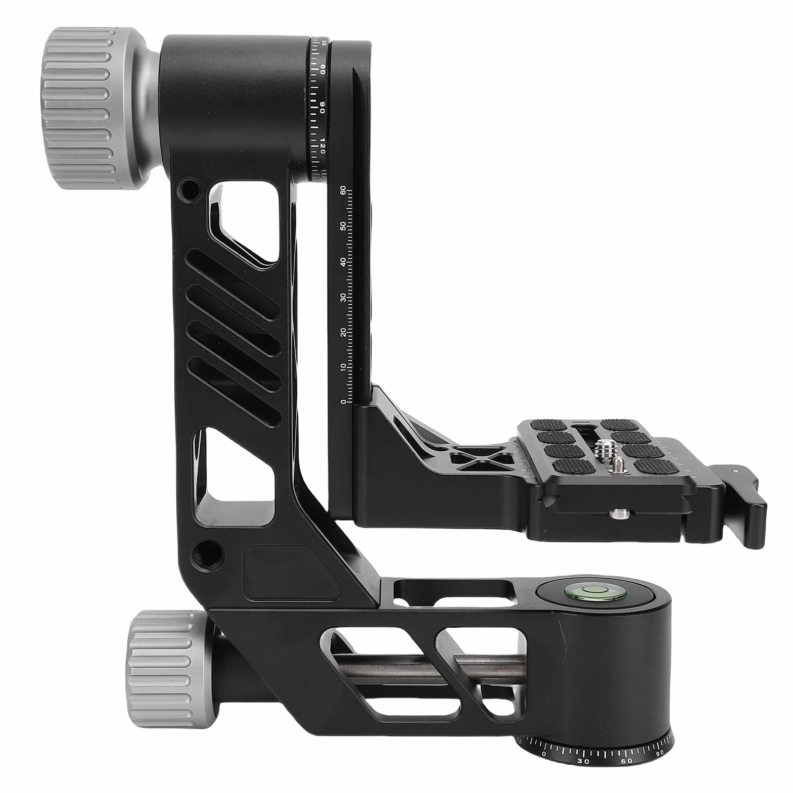 Naroote Głowica Statywu do Lustrzanki Cyfrowej, Panoramiczny Stabilizator Statywu 360 Stopni, Wytrzymała Płyta ze Stopu Aluminium o Udźwigu 55,1 Funta z Zatrzaskami Quick Flip, Wszechstronna