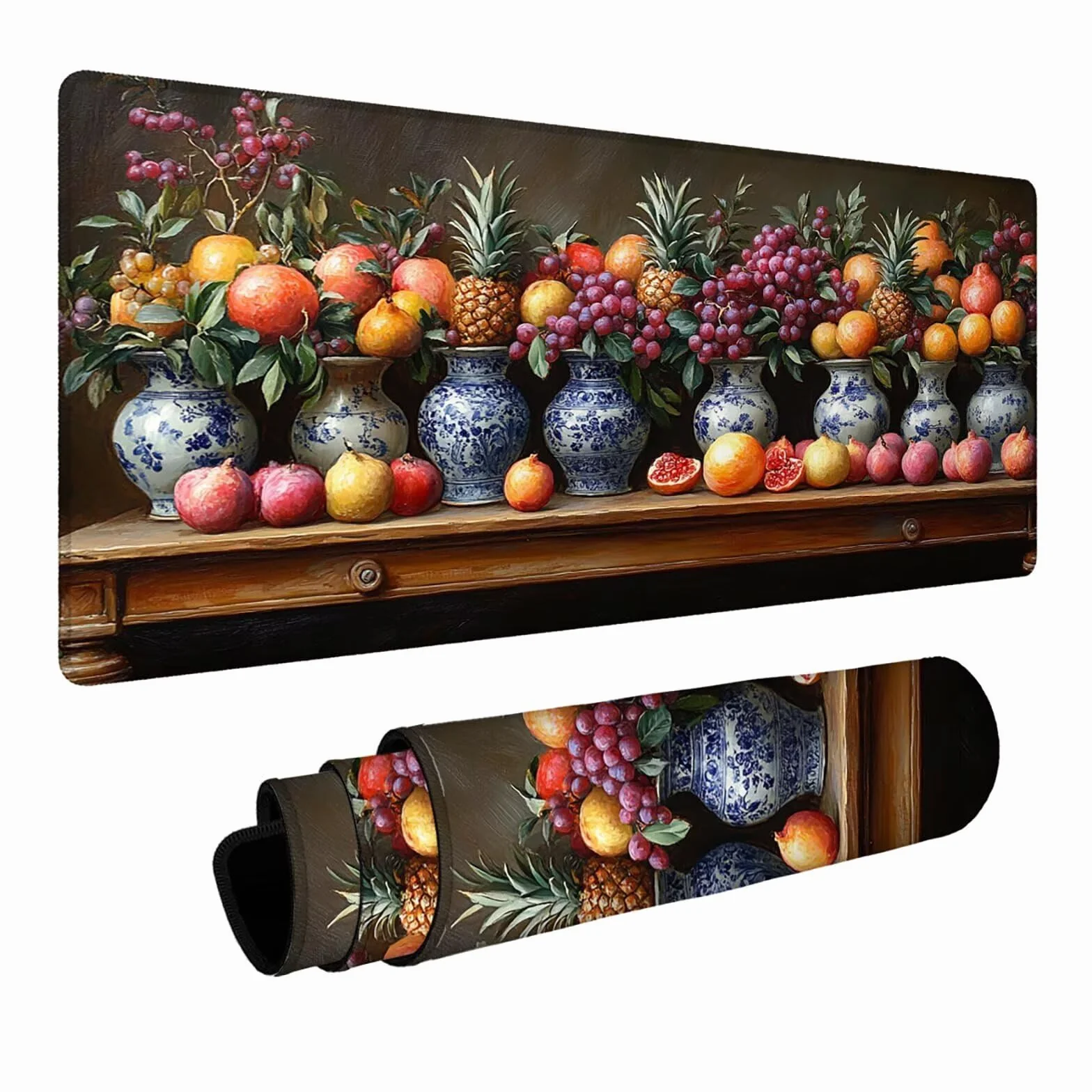 Podkładka pod mysz z roślinami, XXL, 60 x 140 x 0,3 cm, podkładka na biurko, owoce, wodoodporna, podkładka pod mysz, dokładność, prędkość, akcesoria do gier, laptop, biuro, prezent dla mężczyzn, FSBD