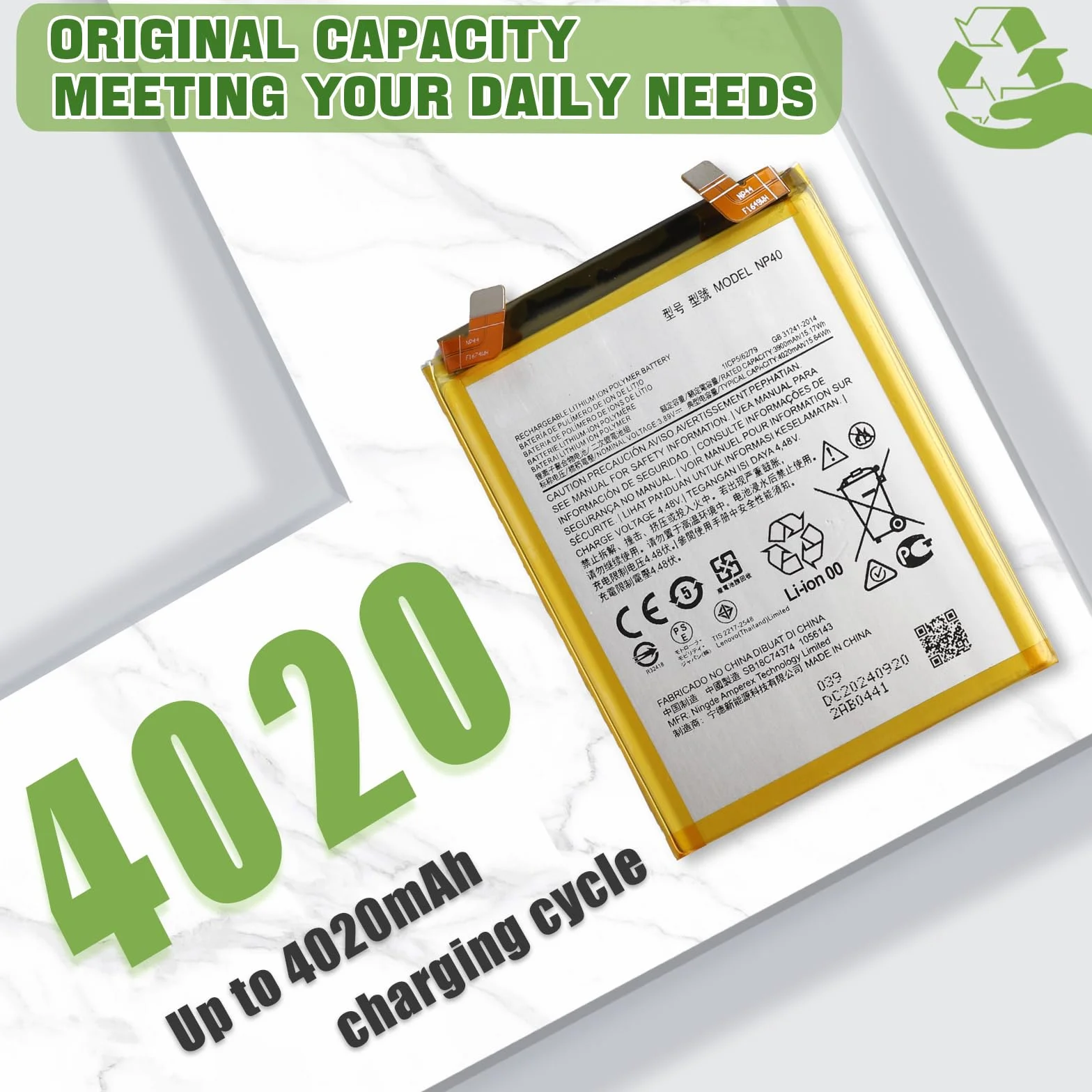 4020 mAh nowy zamiennik akumulatora NP40 kompatybilny z Moto Edge 30 Neo bateria zamienna z zaktualizowanym zestawem narzędzi naprawczych