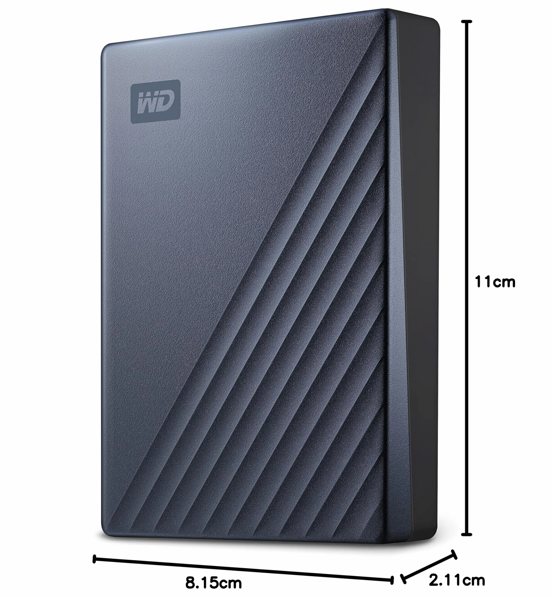 WD 4TB My Passport Ultra Portable HDD USB-C with software for device management, backup and password protection - Works with PC, Xbox X, Xbox S, PS4 and PS5 - Midnight Blue