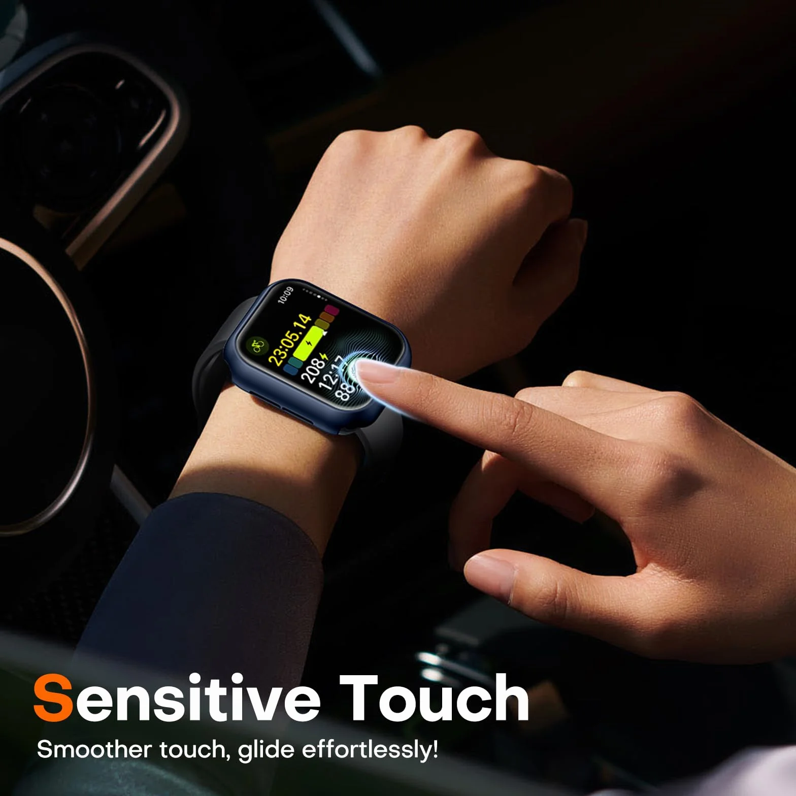 TAURI 2 sztuki etui do Apple Watch Series 11/10 46 mm - niebieskie | [Odporność na uderzenia 360°] z hartowanego szkła 9H i wysoka czułość, odporne na zarysowania etui ochronne