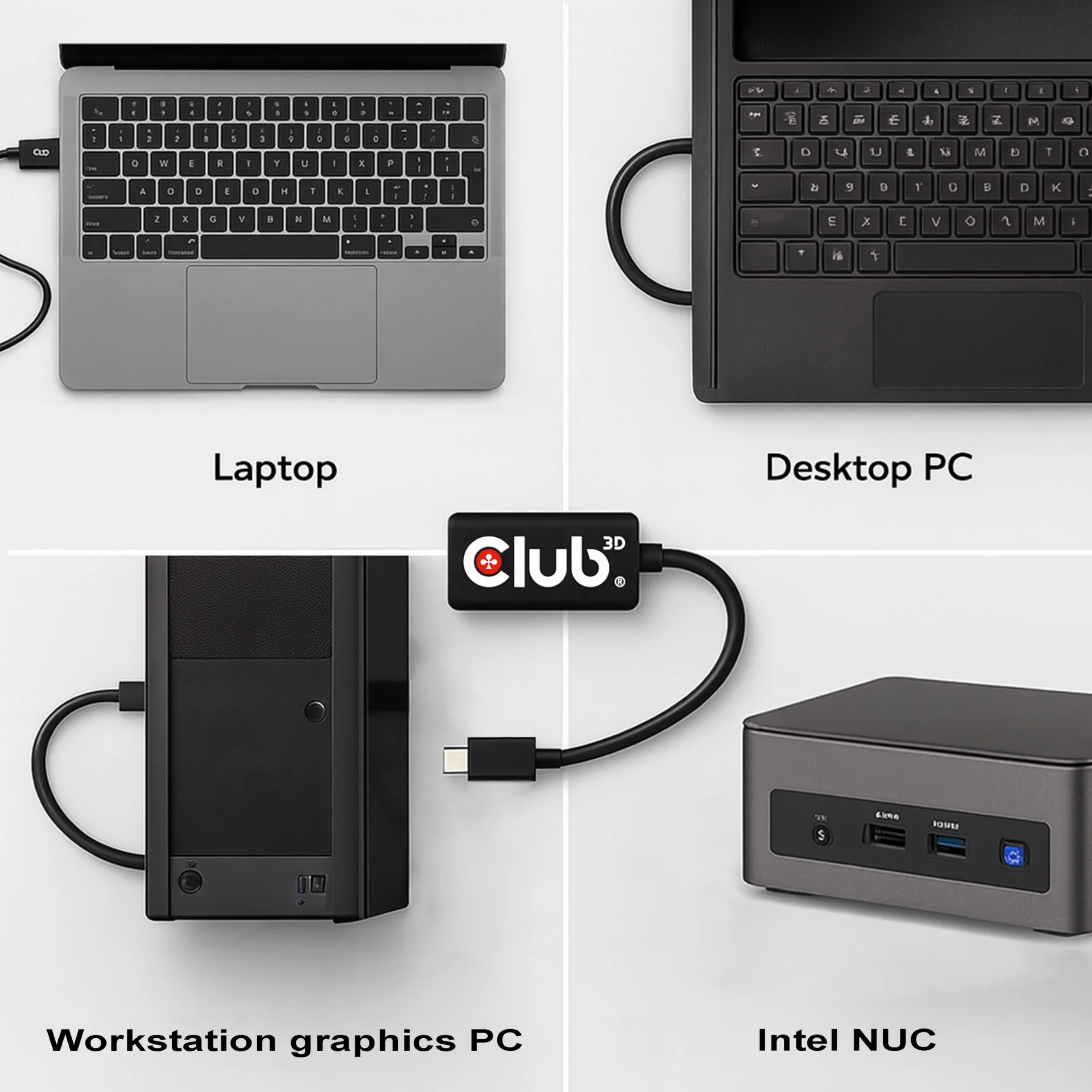 Club 3D CAC-1188 Mini DisplayPort 1.4 na HDMI 4K 120Hz/8K60Hz HDR Active Adapter M/F