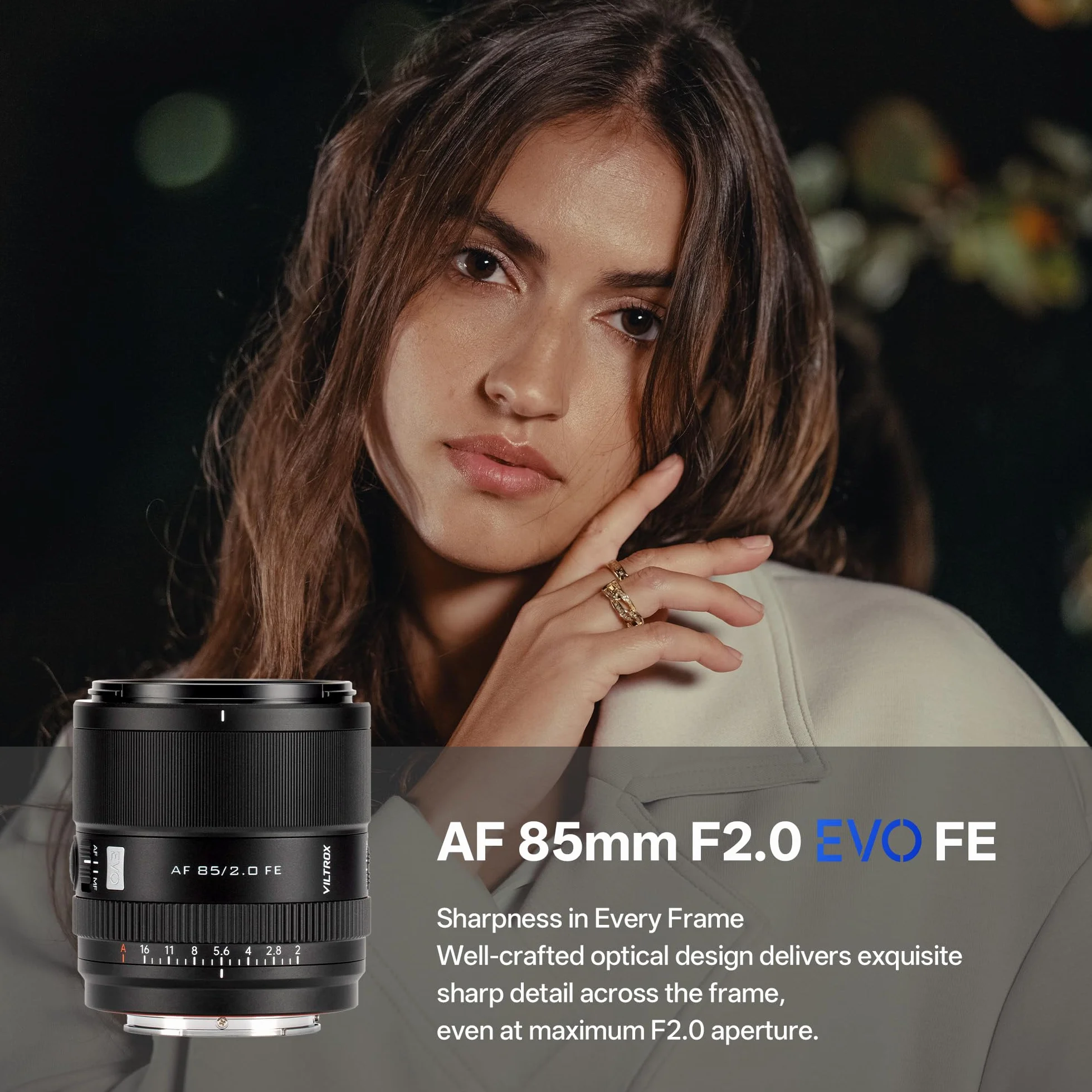 VILTROX Obiektyw 85 mm f/2.0 EVO FE Pełnoklatkowy obiektyw z dużą przysłoną Auto Focus Prime Kompatybilny z aparatami Sony E-Mount A7III A7RIII A7IV A7RIV A9 A1 FX3 A7RV A7CR A7CII A93 ZVE1 ZV-E10