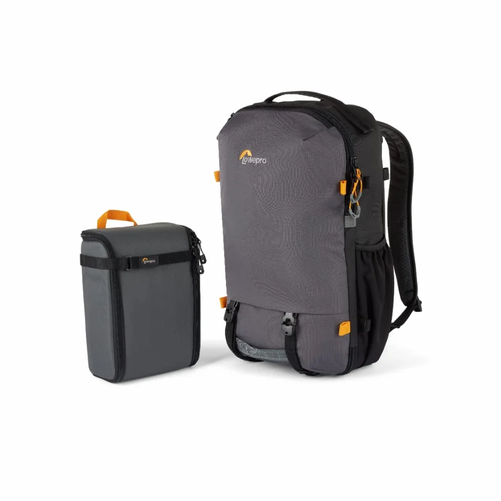 Lowepro Trekker Lite BP 250, plecak na aparat, ze zdejmowaną wkładką, z systemem pasków na akcesoria, torba na aparat bez lustra, kompatybilny z Sony Alpha 7, szary
