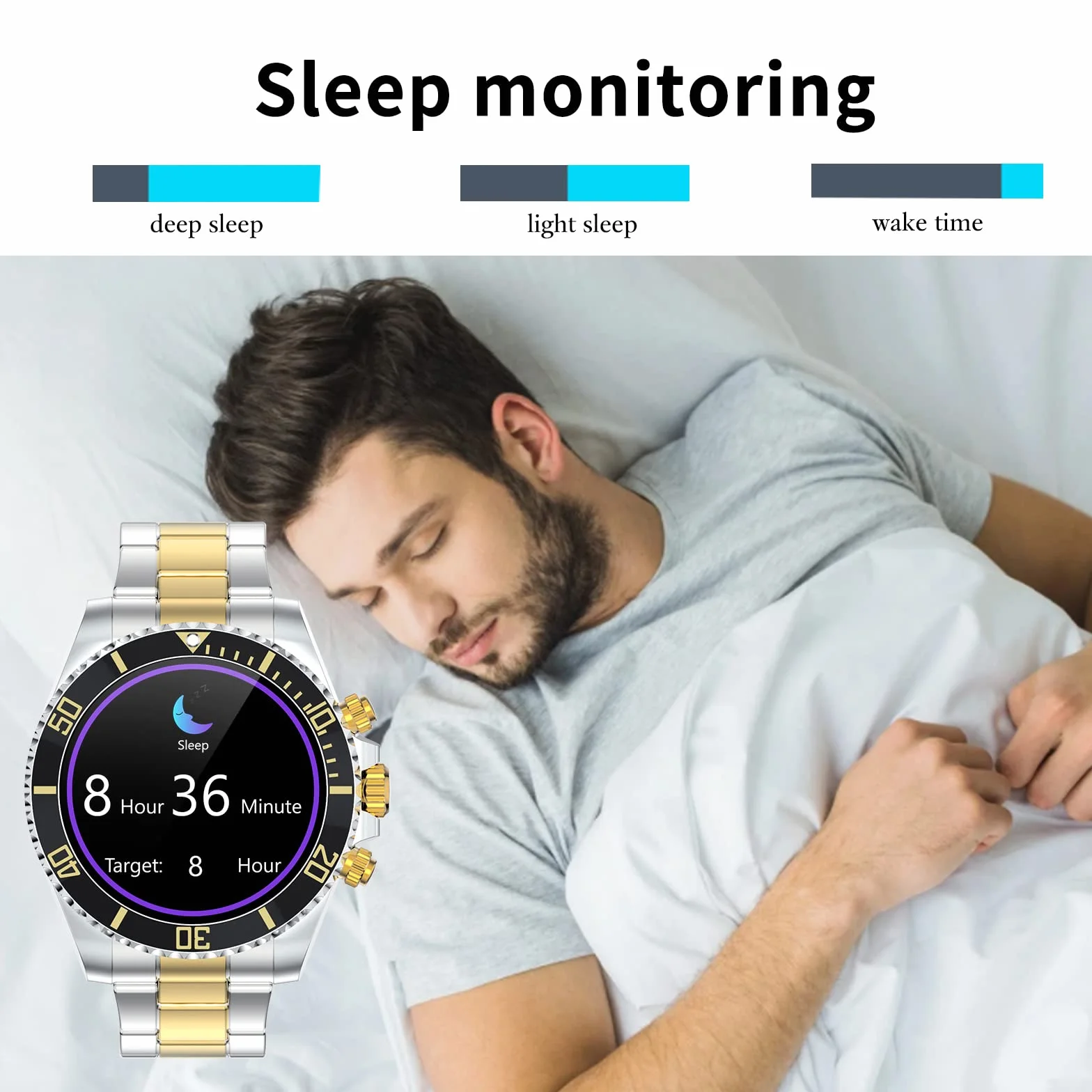 FORSINING Zdrowie i fitness smartwatch z monitorem ciśnienia krwi tętna licznik kroków zegarek inteligentne zegarki dla mężczyzn, zielony srebrny