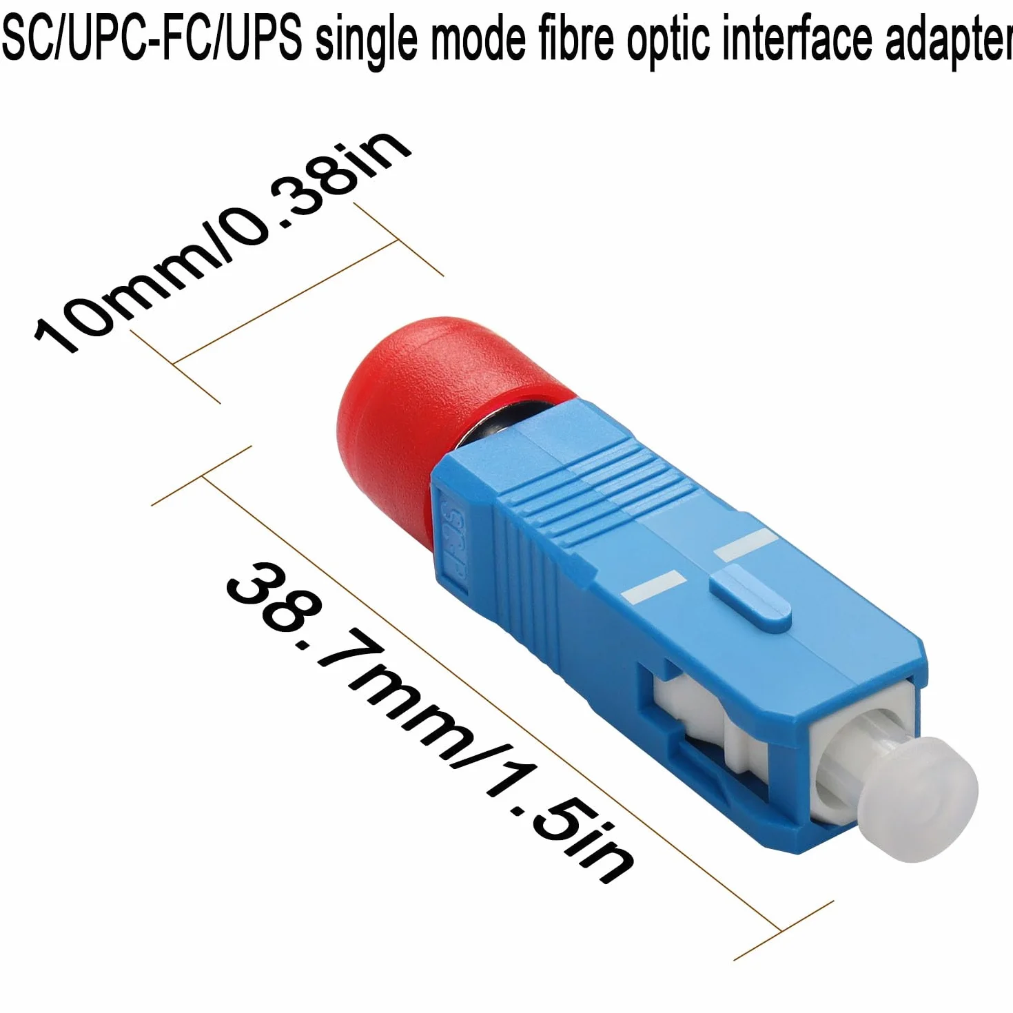 QIANRENON SC męski na FC żeński hybrydowy adapter światłowodowy złącze SM 9/125μm SC/UPC do FC/UPC światłowodowy simplex złącze konwertera, do optycznego miernika mocy czerwonego pióra