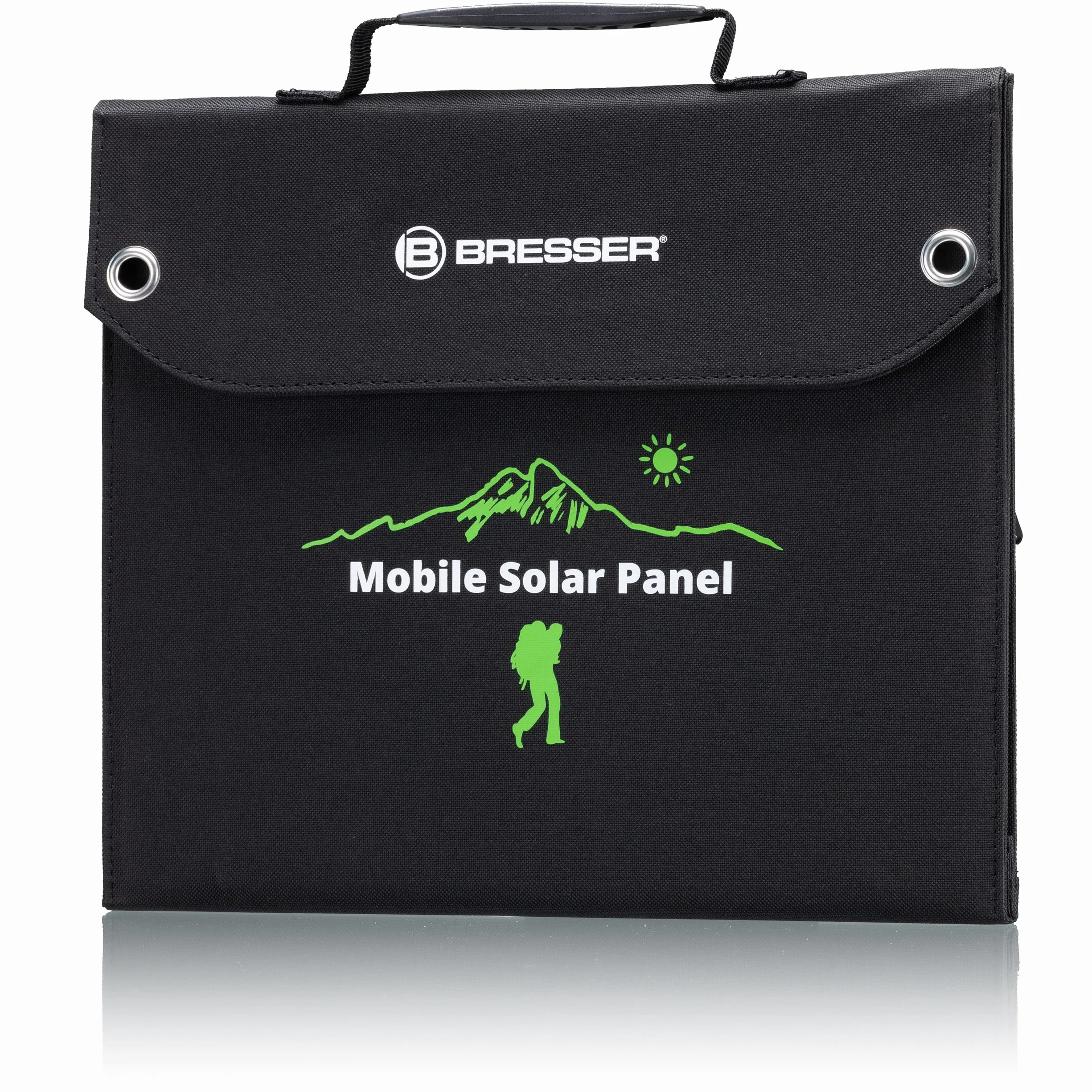 Bresser Ładowarka solarna 40 W z 1 portami DC i 3 portami USB-A wraz z gniazdem USB A z QC3.0 do szybkiego ładowania, panel słoneczny jako ładowarka do smartfonów, powerbanków itp. | 3 porty USB A z QC3.0, wyjście DC 18 V z adapterami, ogniwa monokrystali