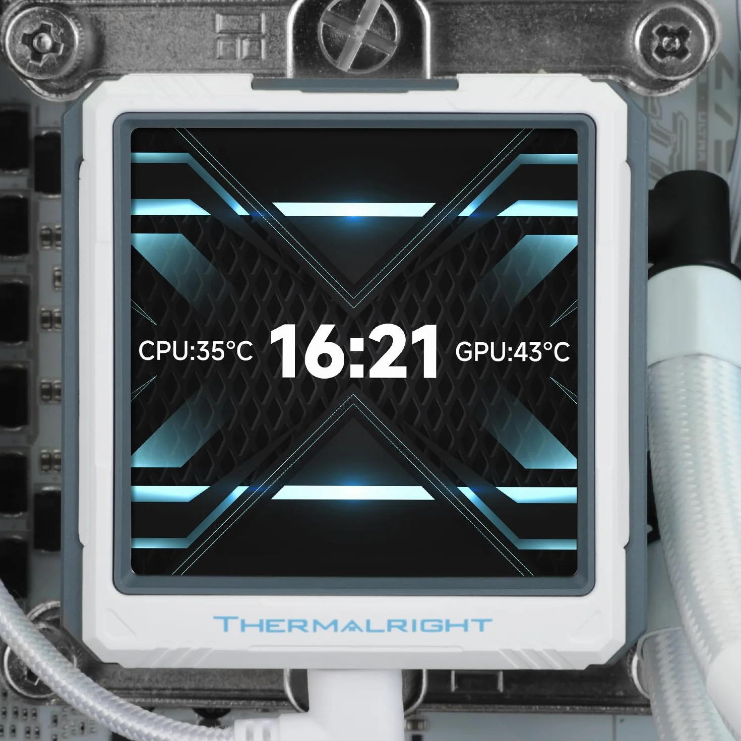 Thermalright FW 360 Ultra ARGB White AIO CPU chłodnica cieczy, ekran LCD IPS o rozdzielczości 480 x 480, do AM5/Intel 1851/1700,'2,88 cala' ekran LCD absorbujący magnes do zdjęć
