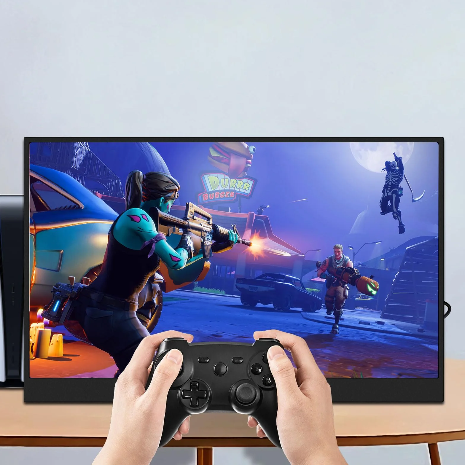 CYCLUS Przenośny monitor 21,5 cala 120 Hz przenośny monitor 1920 x 1080 Full HD IPS Wbudowany ekran obsługuje HDMI USB C do laptopa Konsola do gier, kompatybilny z VESA