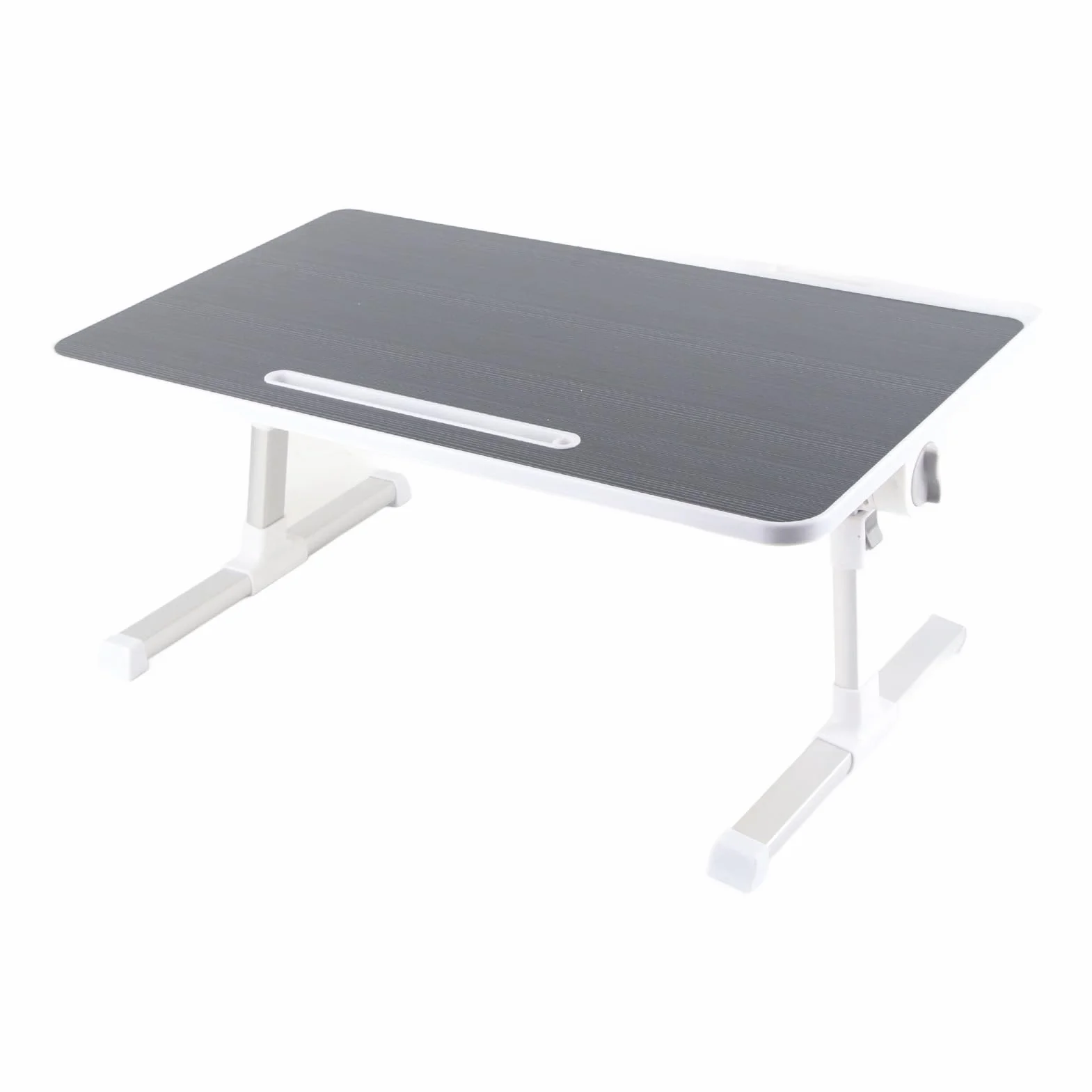 Regulowany, Składany Stolik Nocny na Laptopa ze Stopu Aluminium z Obrotowym Pulpitem, Przenośna Podstawka na Laptopa do Pisania, Pracy, Czytania w Pokoju Wieloosobowym, 23,6 X 15,7 Cala