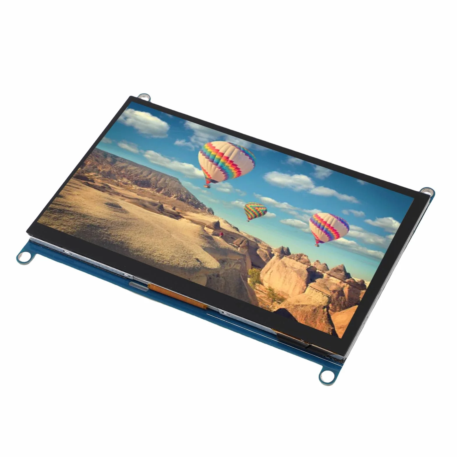 VBESTLIFE 7 -calowy Pojemnościowy Ekran Dotykowy, Przenośny Monitor Przenośny 1024x600 HDMI z 5 -punktowym Dotykiem i Podwójnymi Głośnikami, dla PI 5 4 3B