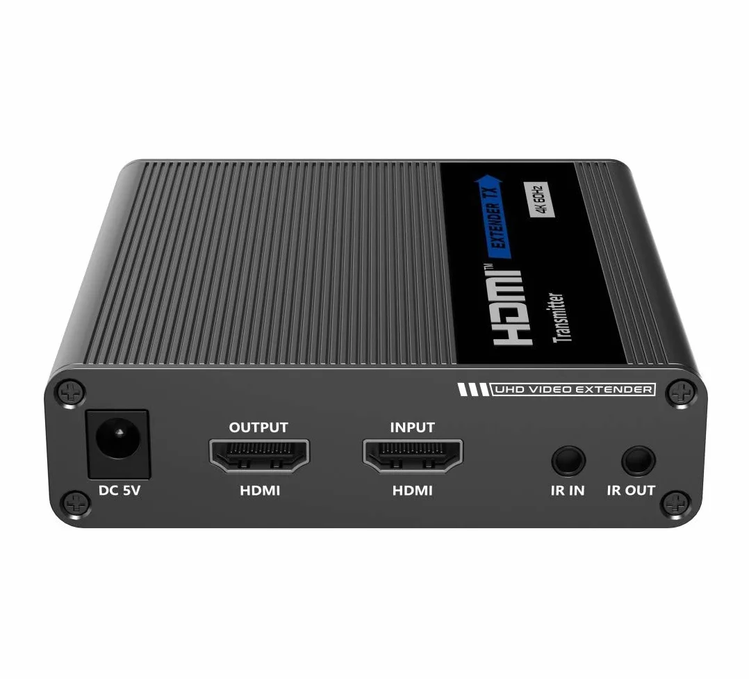 PremiumCord Przedłużacz 4K HDMI na 70 m za pomocą kabla krosowego Cat6 / Cat6A / Cat7, nadajnik i odbiornik podczerwieni, HDMI 2.0, ARC, rozdzielczość wideo Ultra HD 4K @ 60Hz