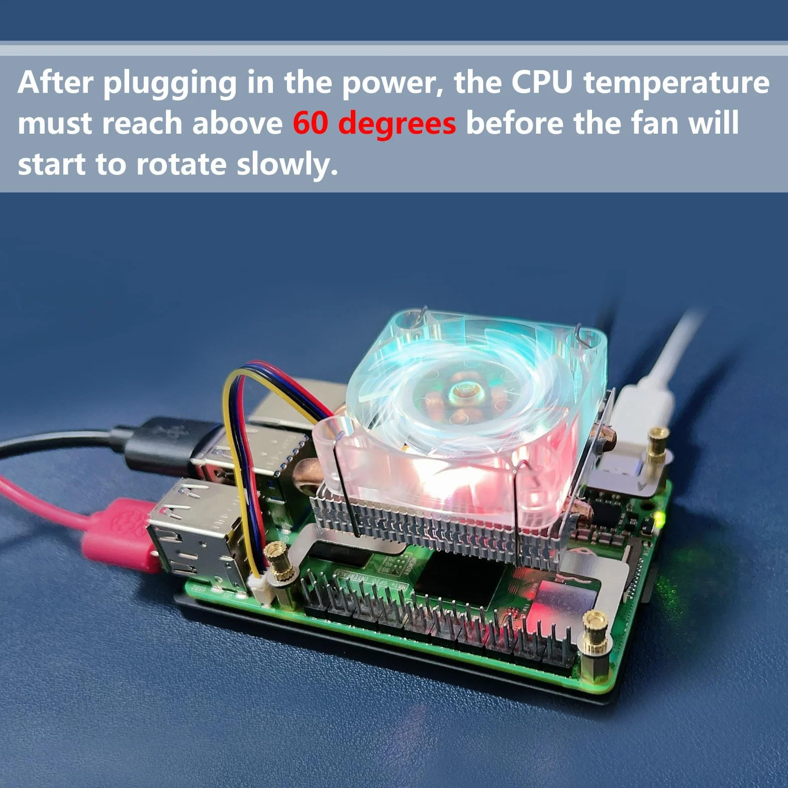 GeeekPi Ice Tower Cooler do Raspberry Pi 5, aluminiowy klimatyzator Pi 5 z wentylatorem chłodzącym do Raspberry Pi 5 4 GB/8 GB (Raspberry Pi 5 nie wchodzi w zakres dostawy), EP-0215