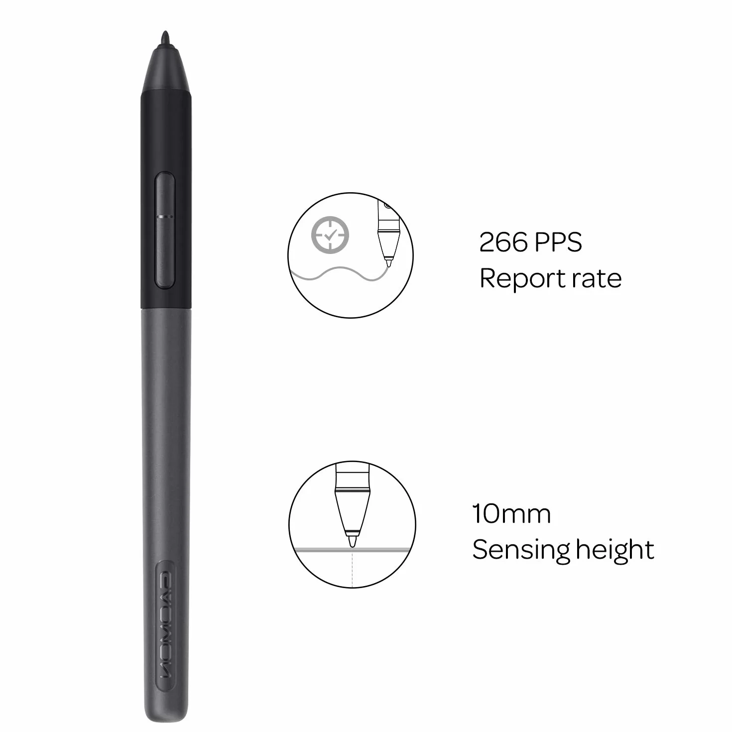GAOMON ArtPaint AP50 rysik bezbateryjny z 8192 poziomami nacisku pióra do PD1161/PD1220/PD1320/PD1561/PD156Pro