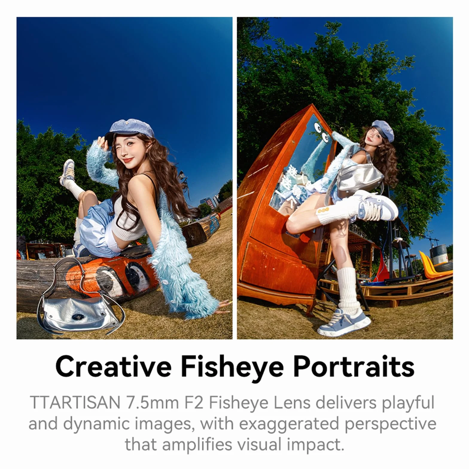 TTARTISAN APS-C 7,5mm F/2 Fisheye X, Ultra-szerokokątny obiektyw manualny do mocowania Fuji X-A1 X-A10 X-M5 X-H2 X-T1 X-T10 X-T20 X-T30 X-T50 (Bajoneta X)