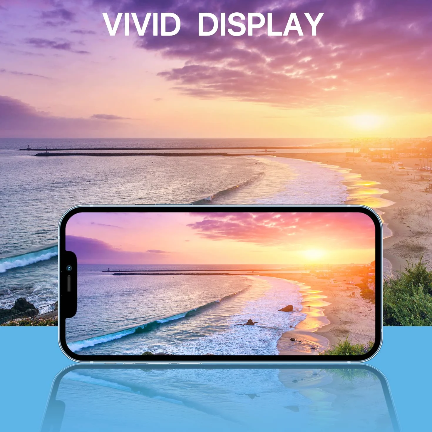 iPhone 13 zestaw zamienny ekranu 6,1 cala wyświetlacz LCD 3D dotykowy Full HD Digitizer pełny montaż zestawy naprawcze wodoodporna ramka naklejka + ochraniacz ekranu dla A2633 A2482 A2631 A2634
