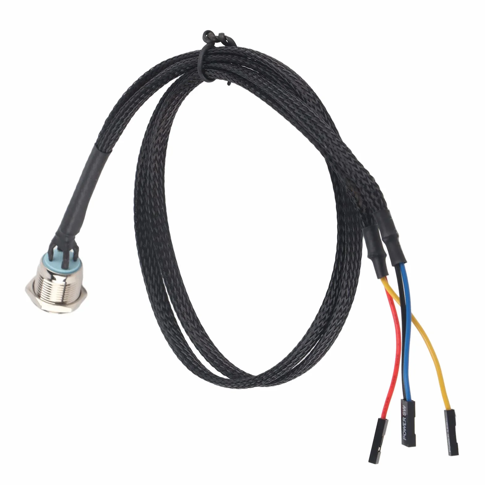 Metalowy Kabel Przełącznika Zasilania do Komputera Stacjonarnego, Czerwony, Długa żywotność