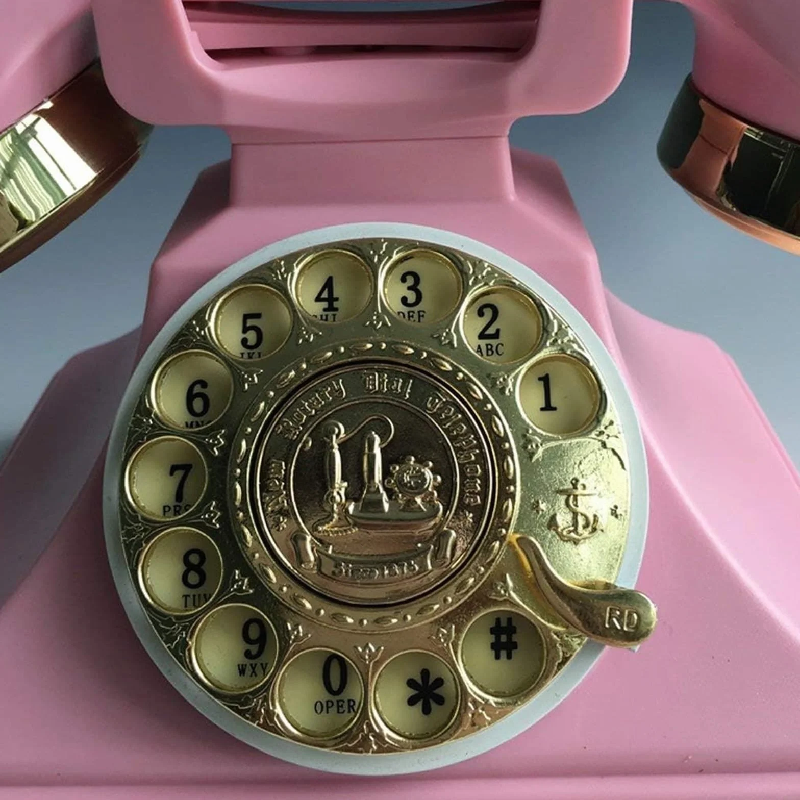 Telefon Antyczny telefon z tarczą obrotową Kreatywna moda Biuro Karta domowa Przewodowy bezprzewodowy telefon stacjonarny w stylu retro Vintage