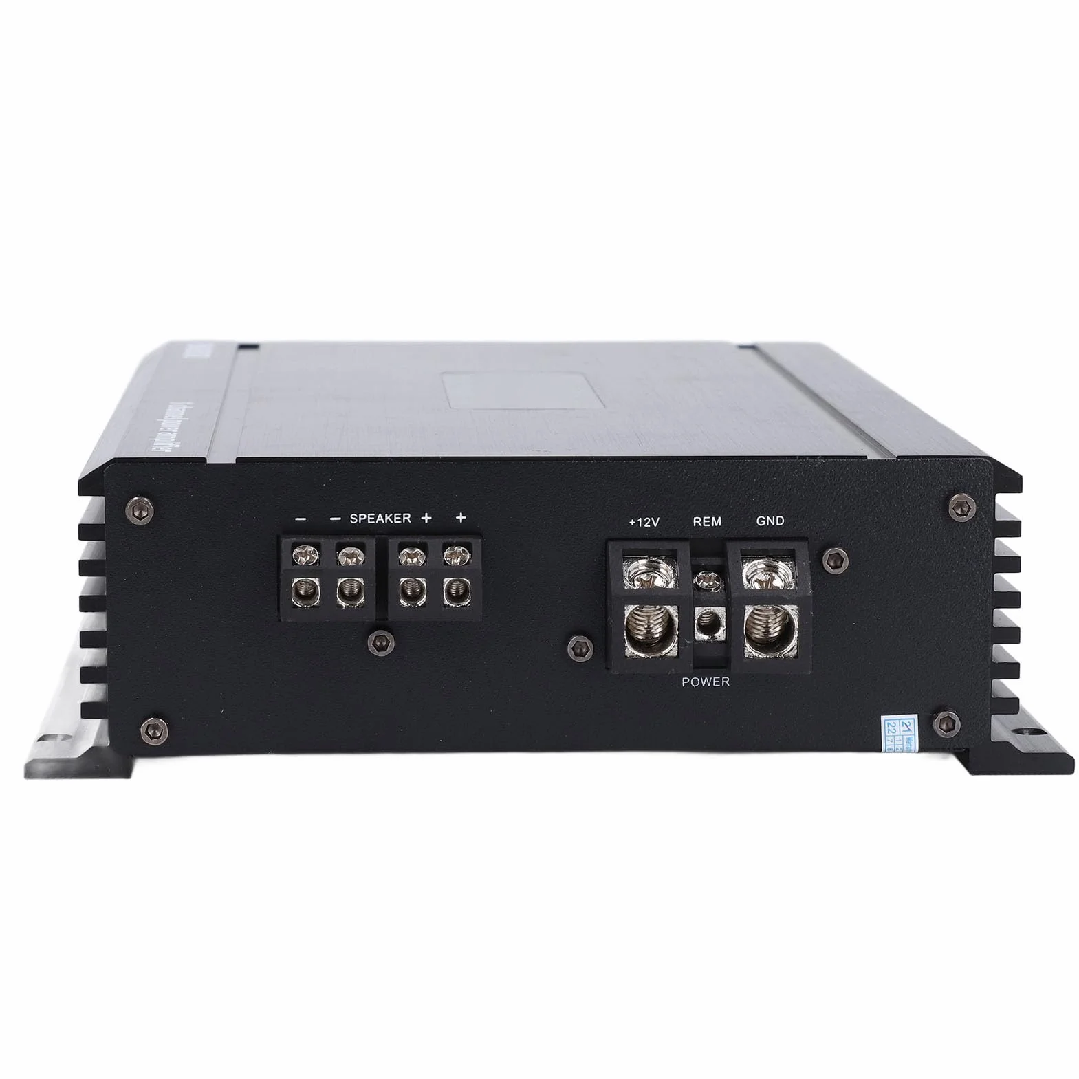 RiToEasysports Wzmacniacz Samochodowy Audio, Monofoniczny Wzmacniacz Samochodowy ze Stopu Aluminium 1500 W, 1-kanałowe Wyjście Basowe Subwoofera, Sterowanie Przewodowe, 11 do 15 V dla Samochodów