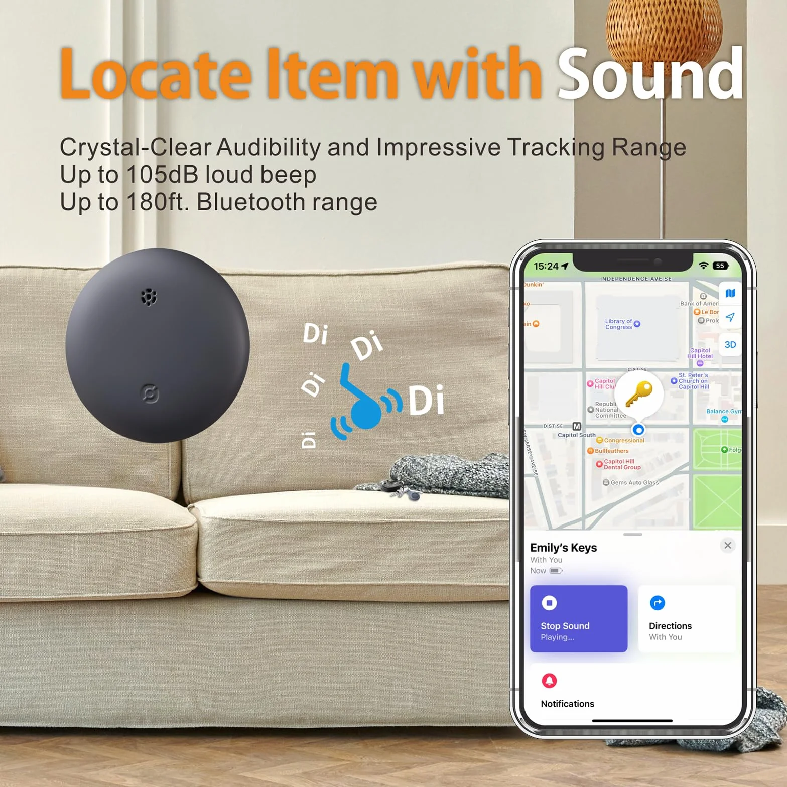 Reyke Smart Tag Pro, tracker walizki, kompatybilny z Apple Wo jest? Aplikacja (tylko iOS) lokalizator kluczy do kluczy, bagażu, walizki, portfela, wodoszczelność IP67, 4 sztuki