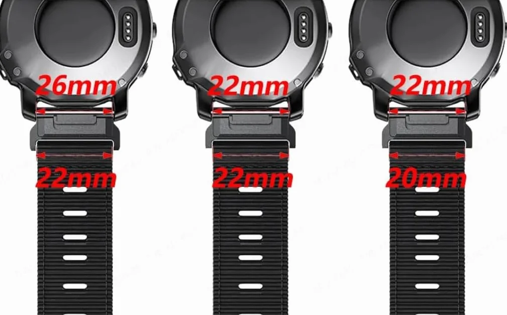 2 sztuki metalowych adapterów wymiennych szybkozłączki 26 mm, kompatybilne z zegarkami Garmin z gniazdem QuickFit