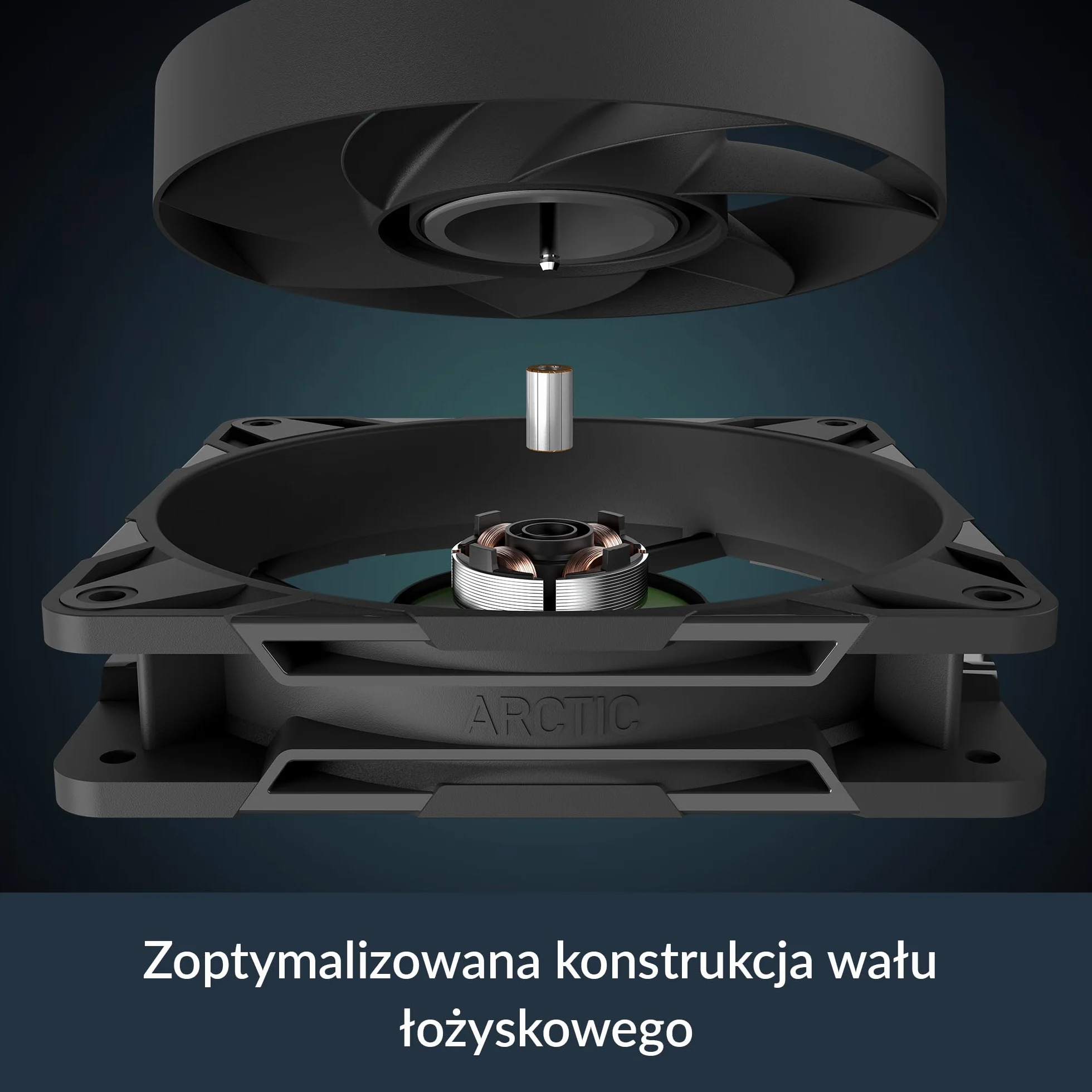 ARCTIC P12 Pro - Mocny Wentylator Premium, Wentylator PWM 120 mm, 600-3000 rpm, 0 rpm <5% PWM, łożysko ślizgowe Hydrodynamiczne, 4-Pin - Czarny