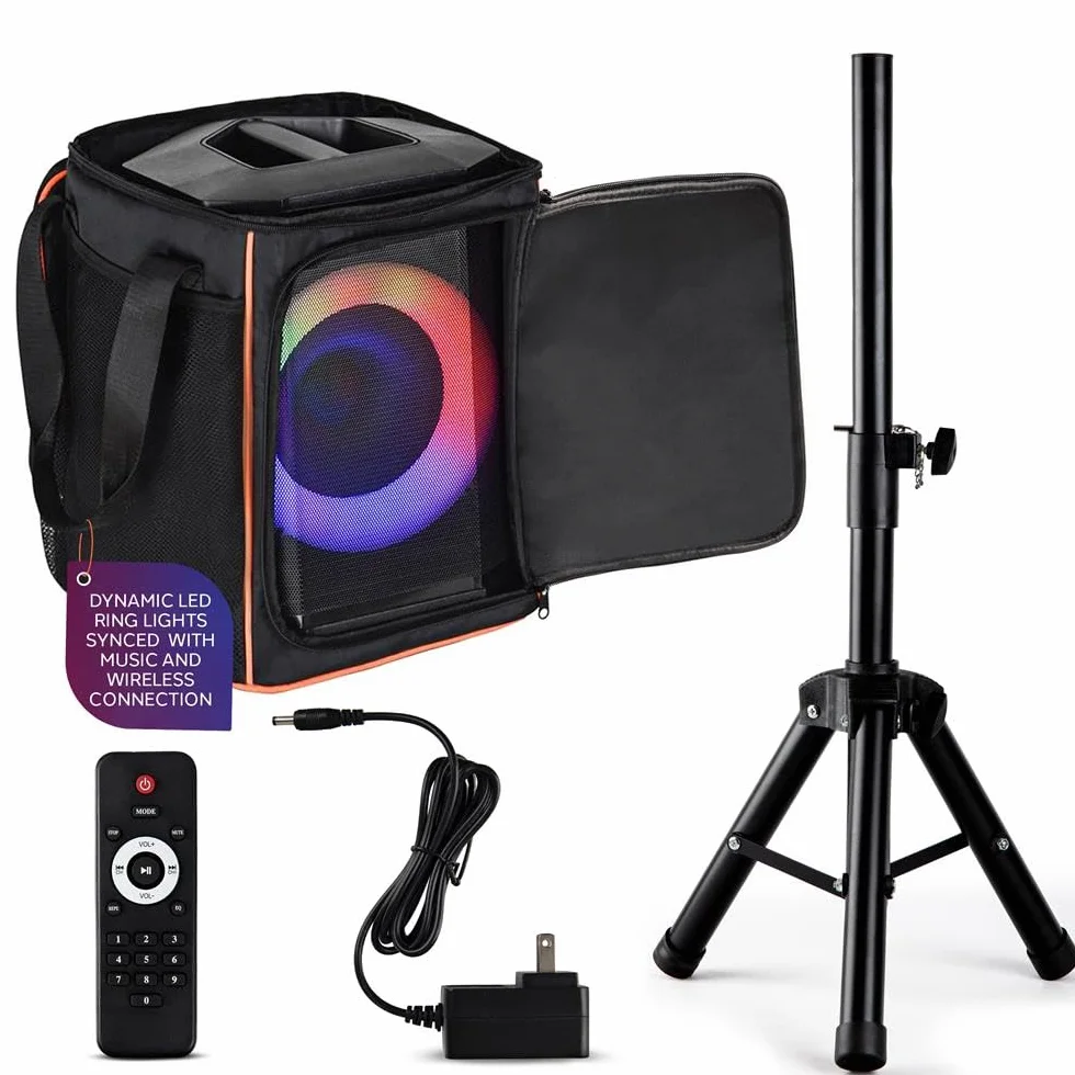 Pyle Audio Bluetooth Party Speaker - Big Speaker with True Wireless Stereo System - Enjoy Powerful Bass and Clear Treble - Party Bluetooth Speaker with Carry Bag and Tripod
