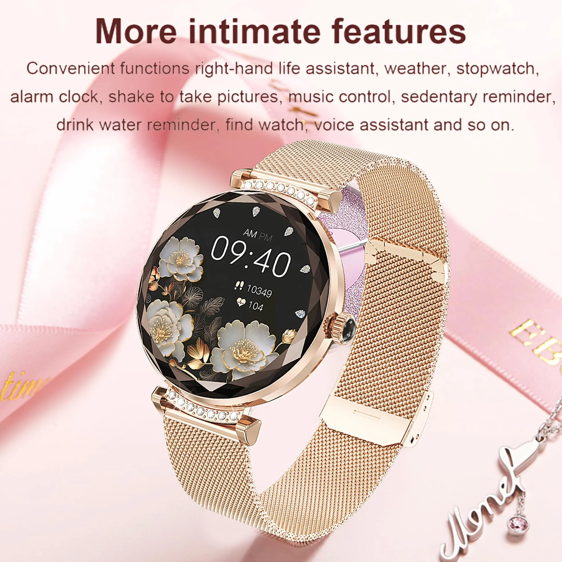 LONGLU damski inteligentny zegarek na telefon z funkcją Bluetooth Smart Watch dla kobiet iPhone iPhone Android Fitness Tracker Multisport Watch z odpowiedzią