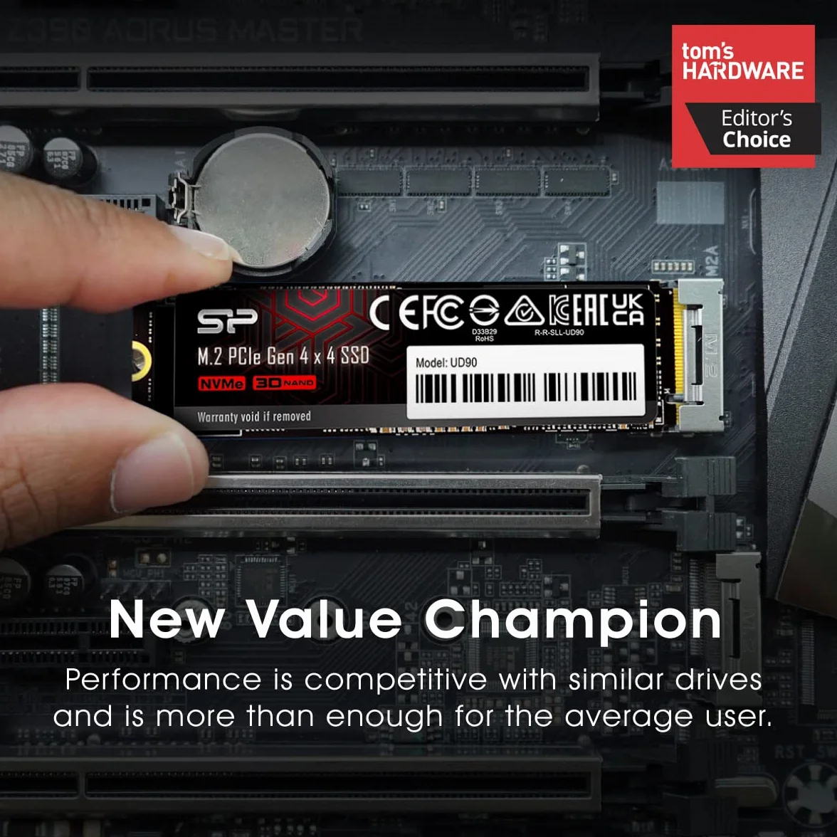 Silicon Power 2TB UD90 NVMe 4.0 Gen4 PCIe M.2 SSD R/W up to 5,000/4,800 MB/s (SP02KGBP44UD9005)