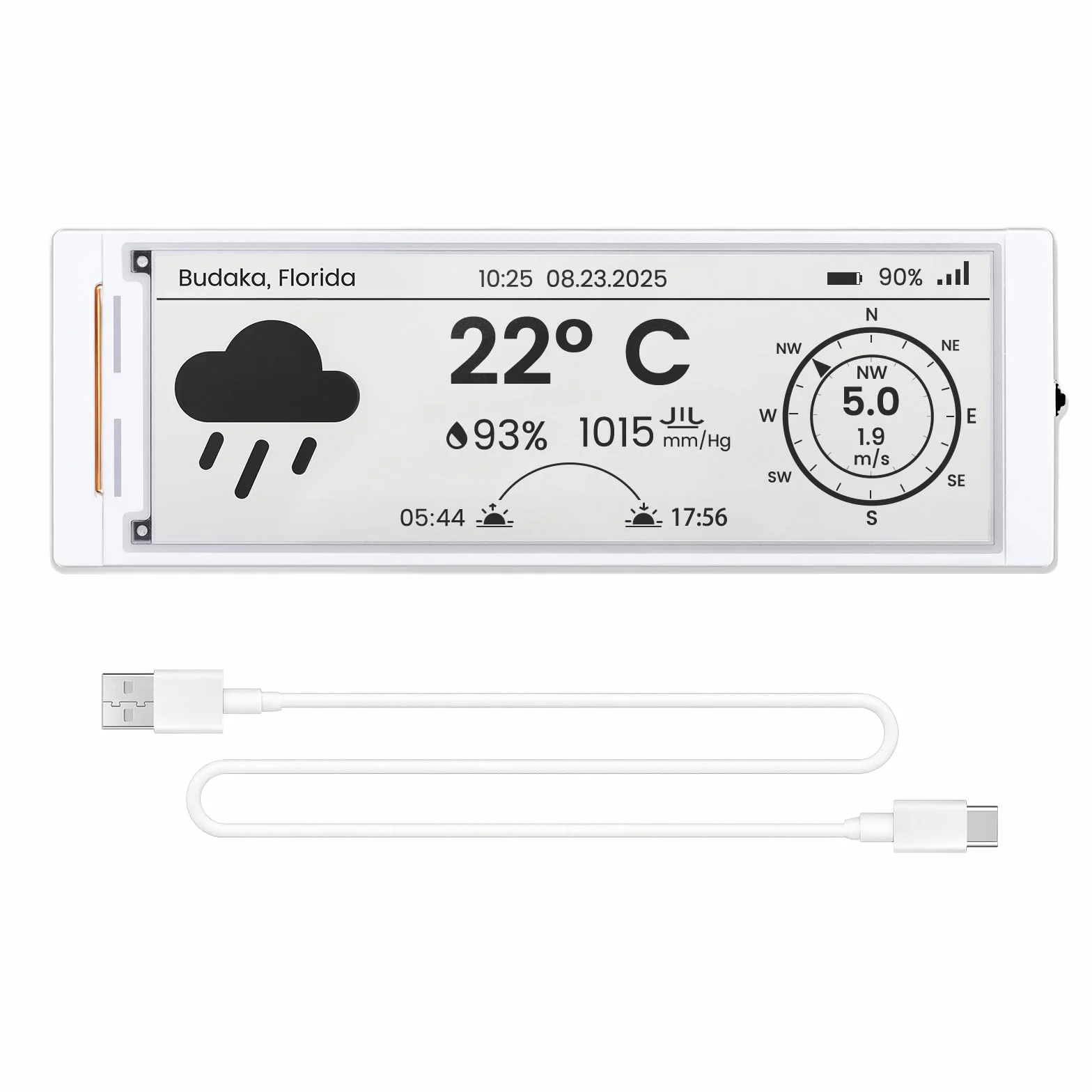 ELECROW ESP32 Wyświetlacz E-Ink 14,7 cm (5,79 cala), CrowPanel E-Paper HMI Wyświetlacz Kompatybilny z Arduino IDE, E Ink Ekran z Rozdzielczością 272x792 Koloru Czarno-Białego, Sterowany przez