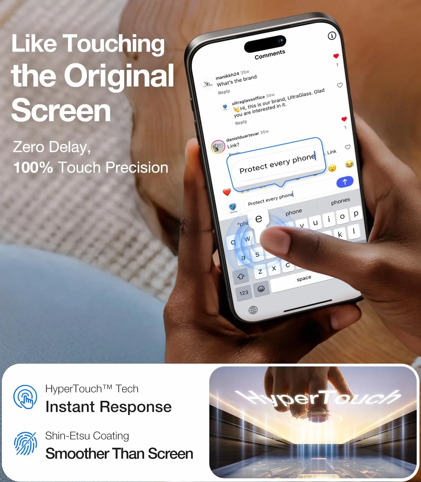 UltraGlass Unbreak Top szkło 9H+ do iPhone'a 16 Pro ochraniacz ekranu 16.0 cm (12FT klasy wojskowej) szkło hartowane 16 Pro (najdłuższe trwałe) pełne pokrycie 16Pro, 2 sztuki
