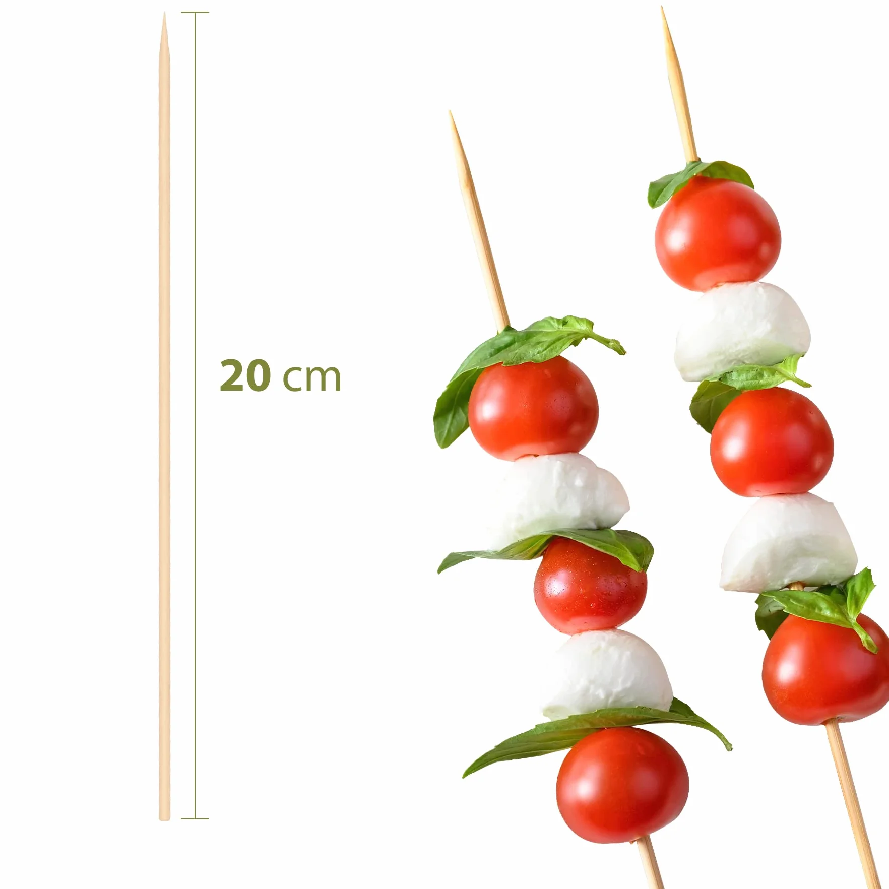 Szaszłyki drewniane klasyczne patyki 100 sztuk 10 cm 15 cm 20 cm 25 cm