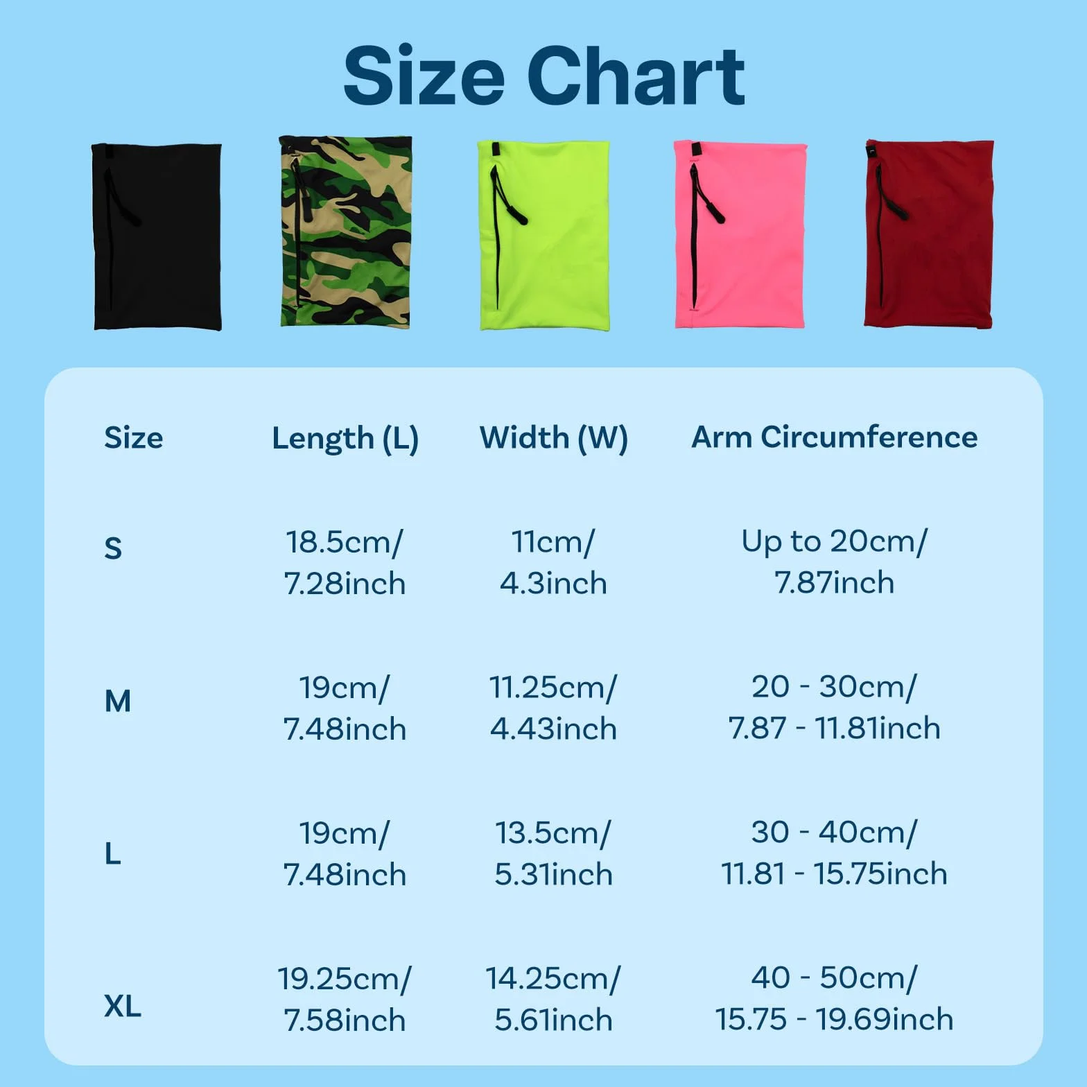 MMOBIEL Sportowa Opaska na Telefon Rozciągliwa XL 40-50 cm Czarna
