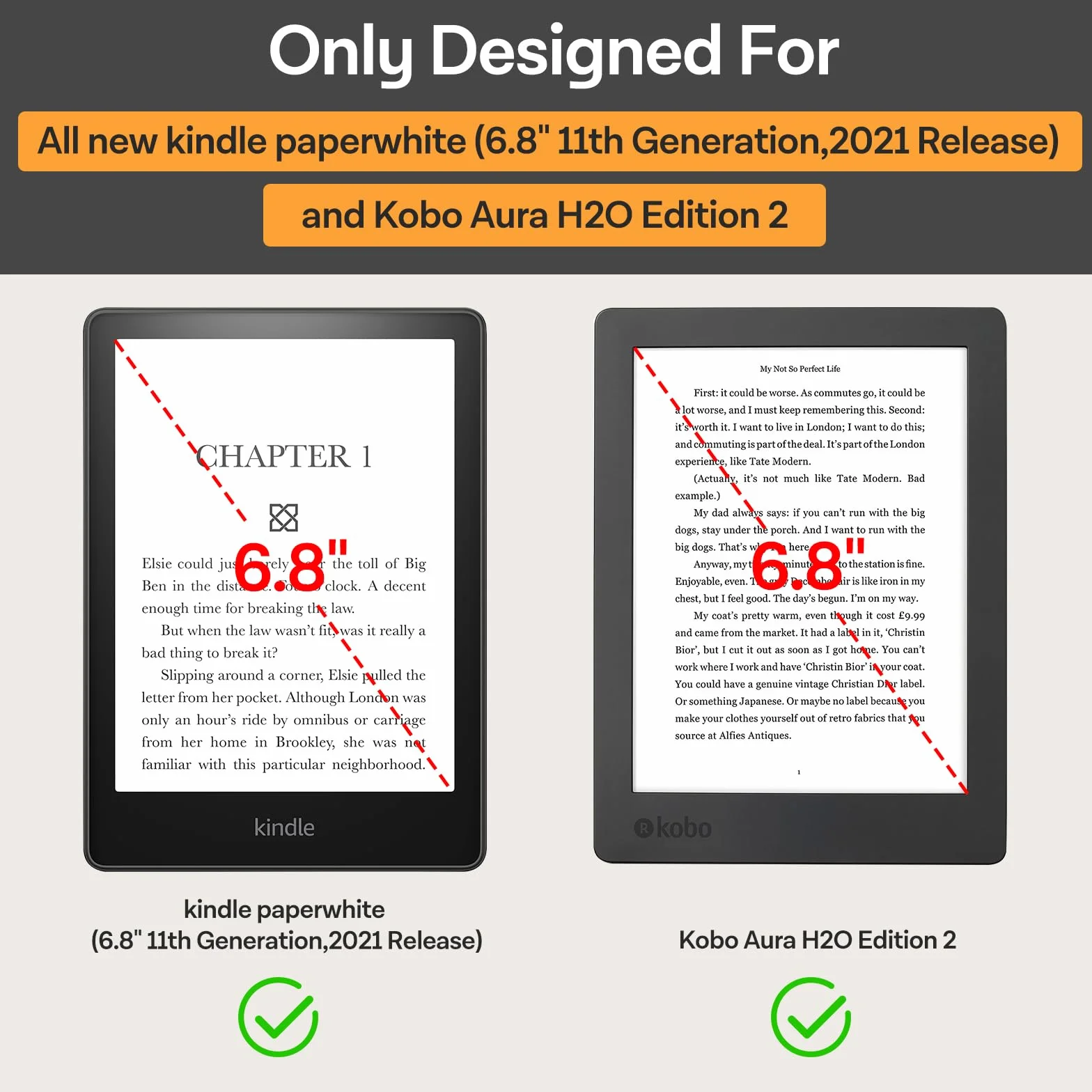CoBak 3 sztuki nieoślepiających, matowa ochrona wyświetlacza do czytnika e-booków Kindle Paperwhite o przekątnej 6,8", Kobo Aura H2O Edition 2 – wysoka przejrzystość, odporność na odciski palców –