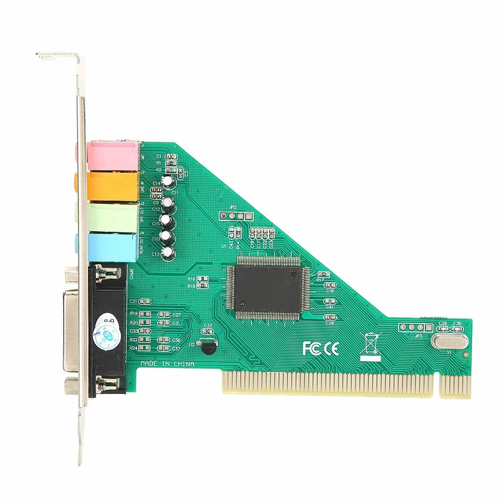 Karta Dźwiękowa PCI, kanał 4.1 z Chipem CMI8738, Przestrzenne Efekty Dźwiękowe 3D, 4-kanałowe Wyjście Surround, Obsługuje Napięcie Sygnału98/2000/XP/NT