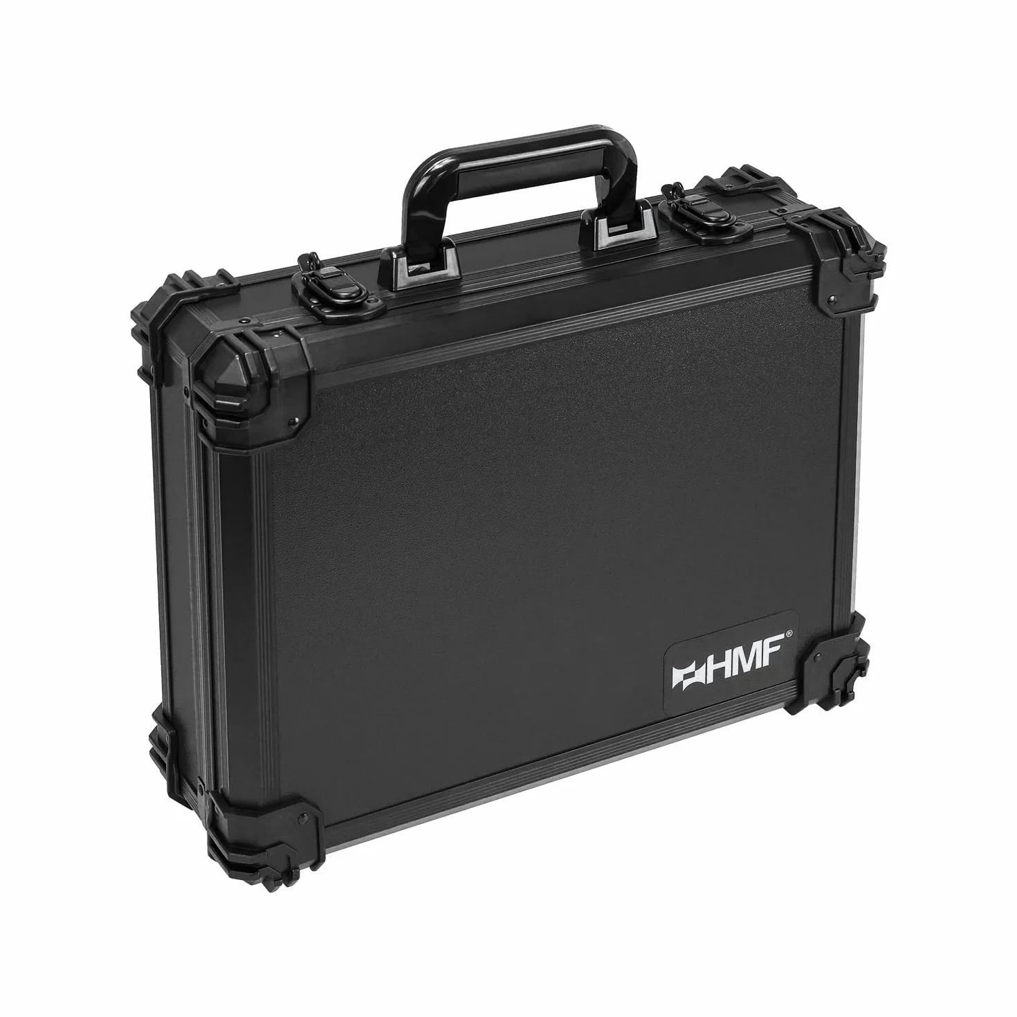 HMF 15500 walizka transportowa z pianką siatkową, uniwersalna obudowa, 39 x 29 x 12 cm, czarna, walizka