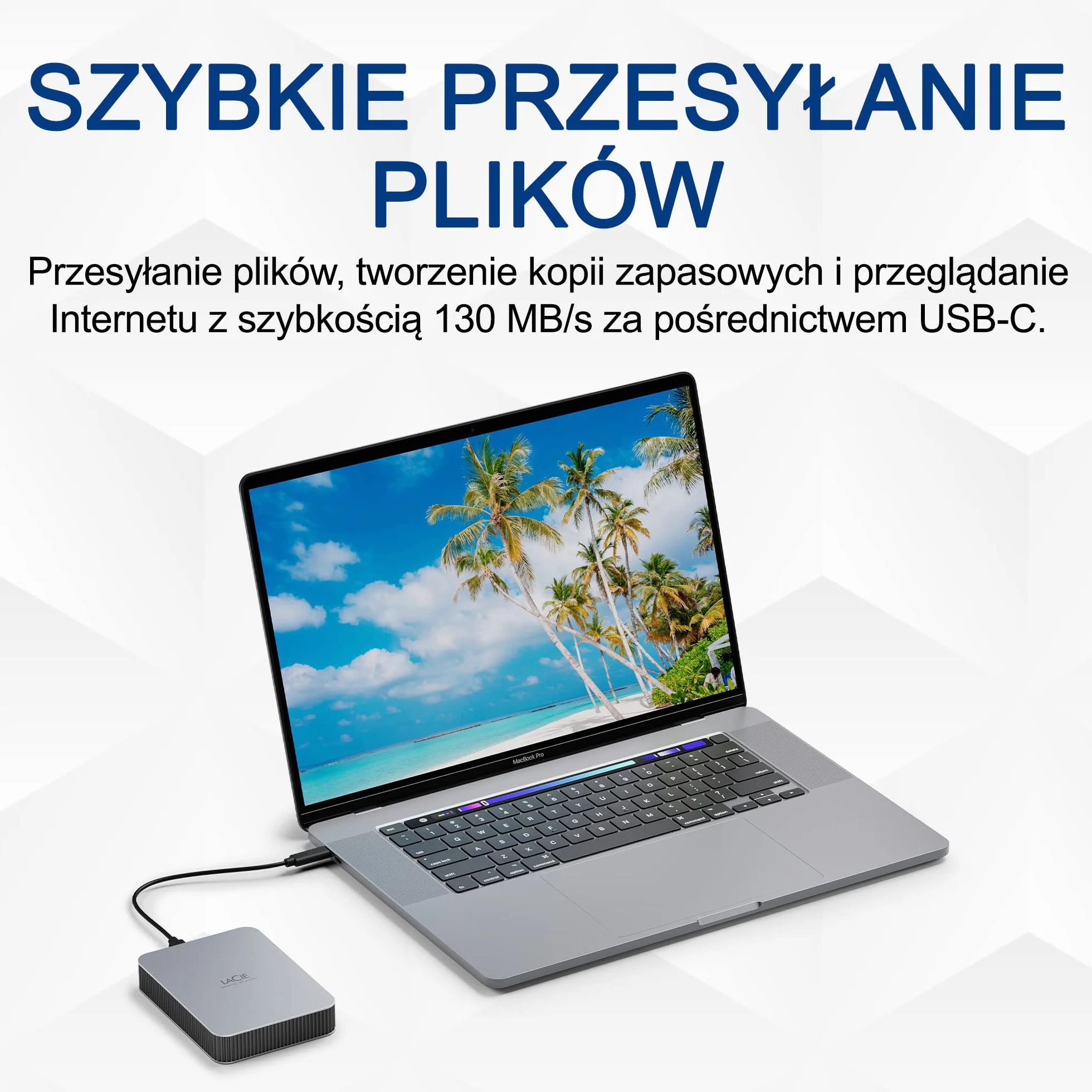 LaCie Mobile Drive 5TB, Zewnętrzny dysk twardy przenośny, PC Mac iPad & iPhone, Adobe All Apps, Data Rescue Service (STLP5000400)