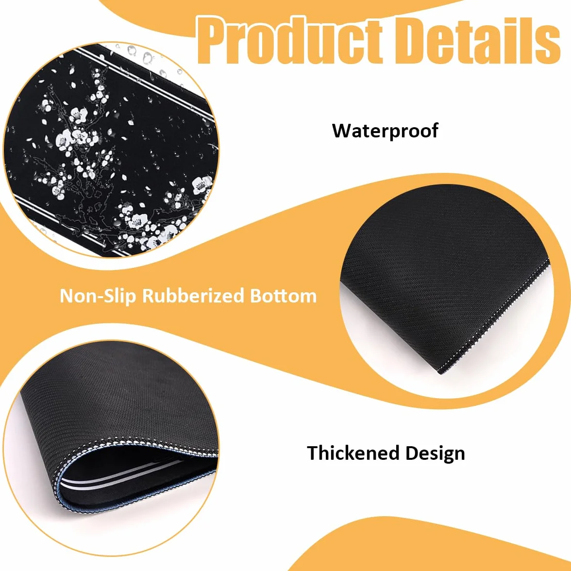 Japońska podkładka pod mysz do gier XXL 800 x 300 mm | Mousepad Japan, duża podkładka pod mysz, poprawia precyzję i prędkość, z wodoodporną i antypoślizgową podstawą