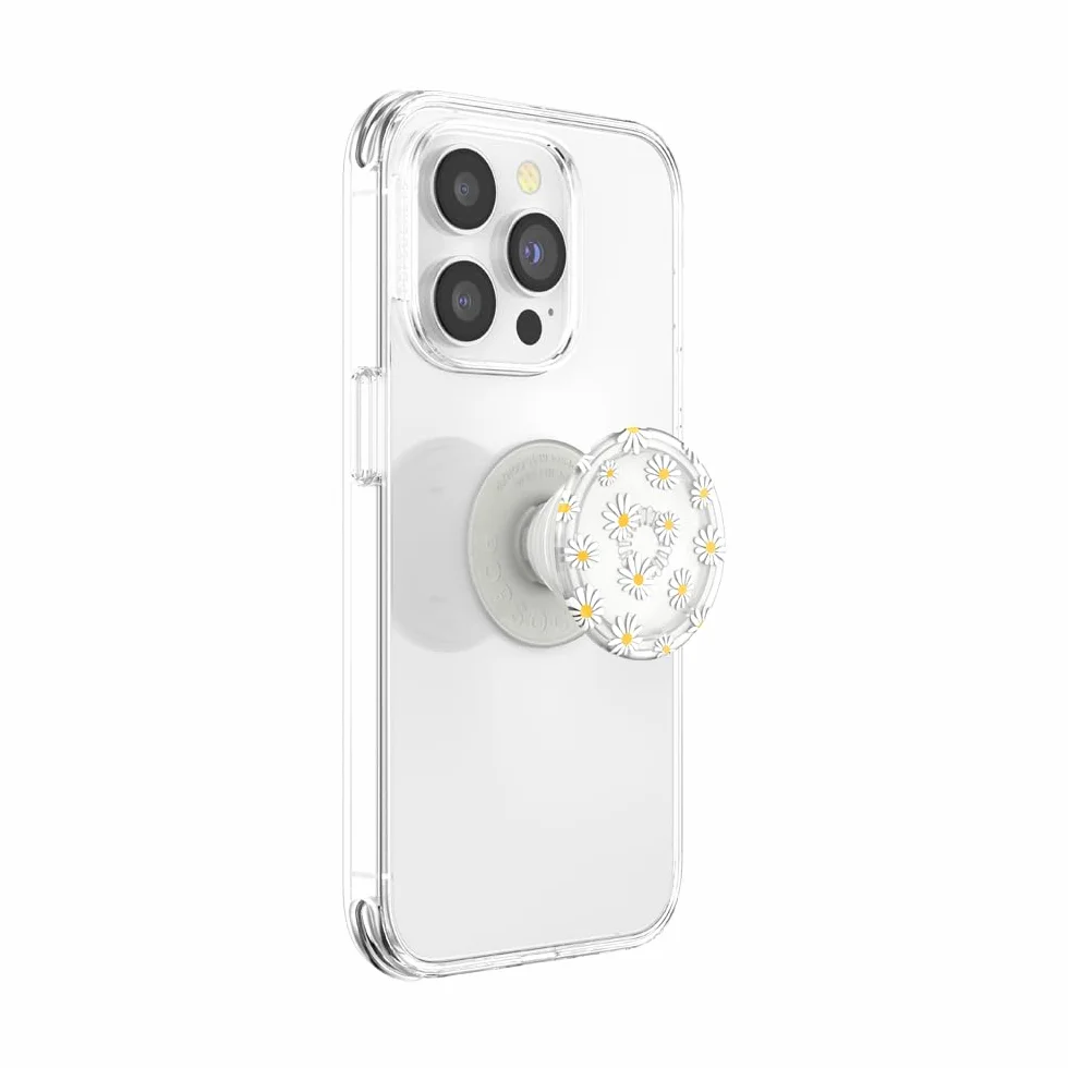 Popsockets Popgrip He Loves Me Not Uchwyt do Telefonu, Biały/Przezroczysty, Ø 38,8 mm