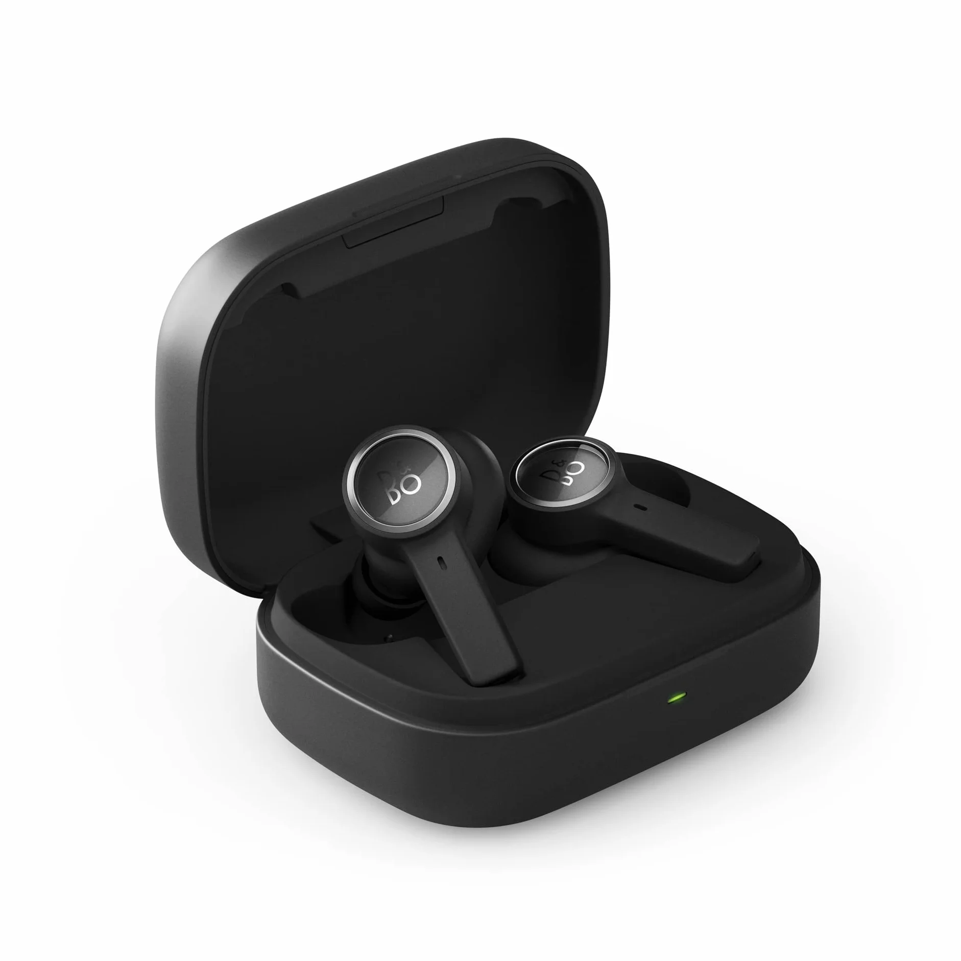 Bang & Olufsen Beoplay EX Bezprzewodowe słuchawki douszne z redukcją szumów (ANC), wodoodporne słuchawki z bluetooth, 28 godzin pracy akumulatora, sportowe i robocze słuchawki z etui ładującym - Black